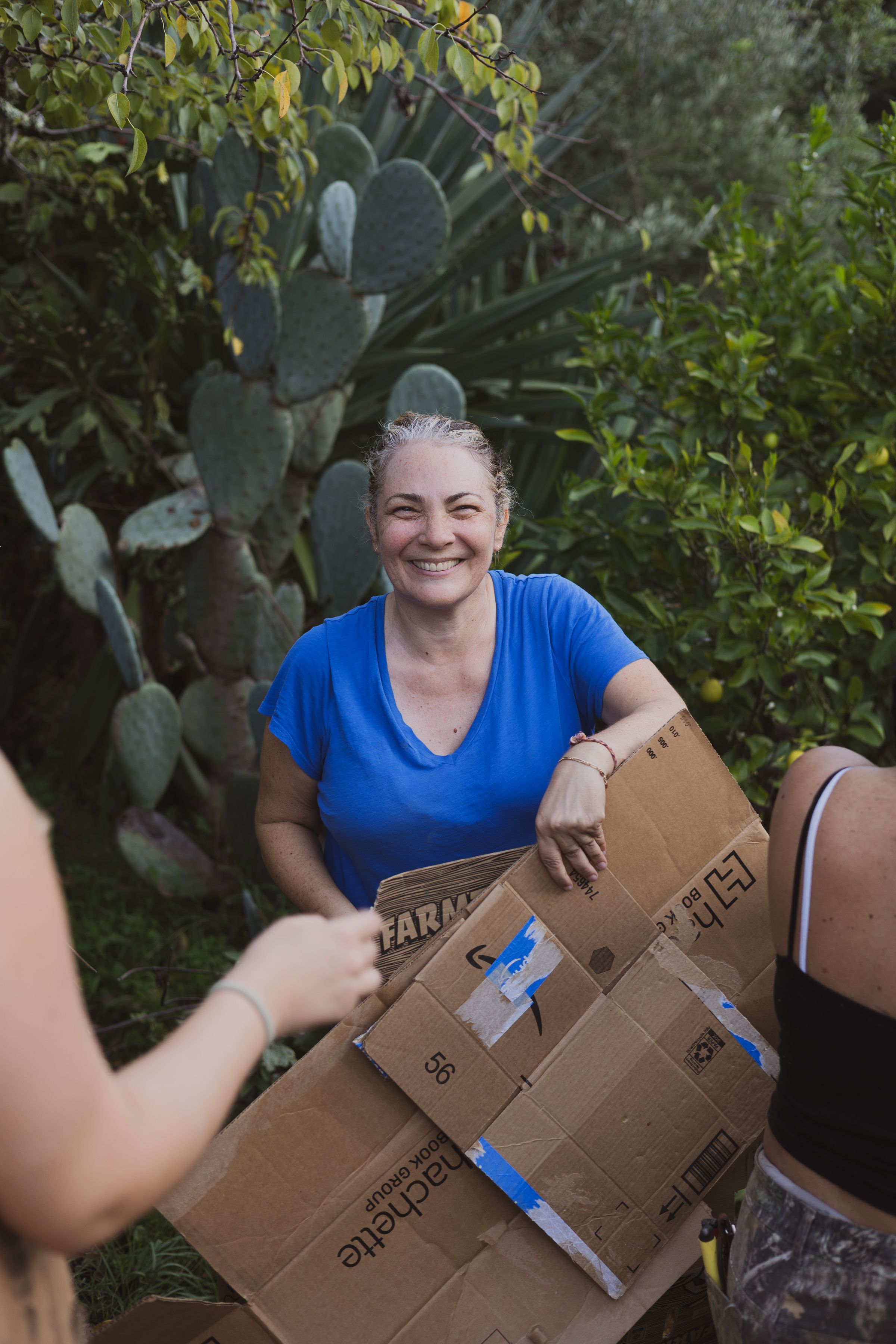 Sara participating in a work day on a farm in Sonoma County