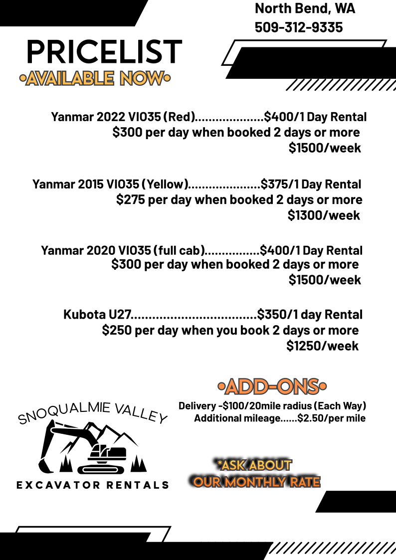 Snoqualmie Valley Excavator Rental 's image