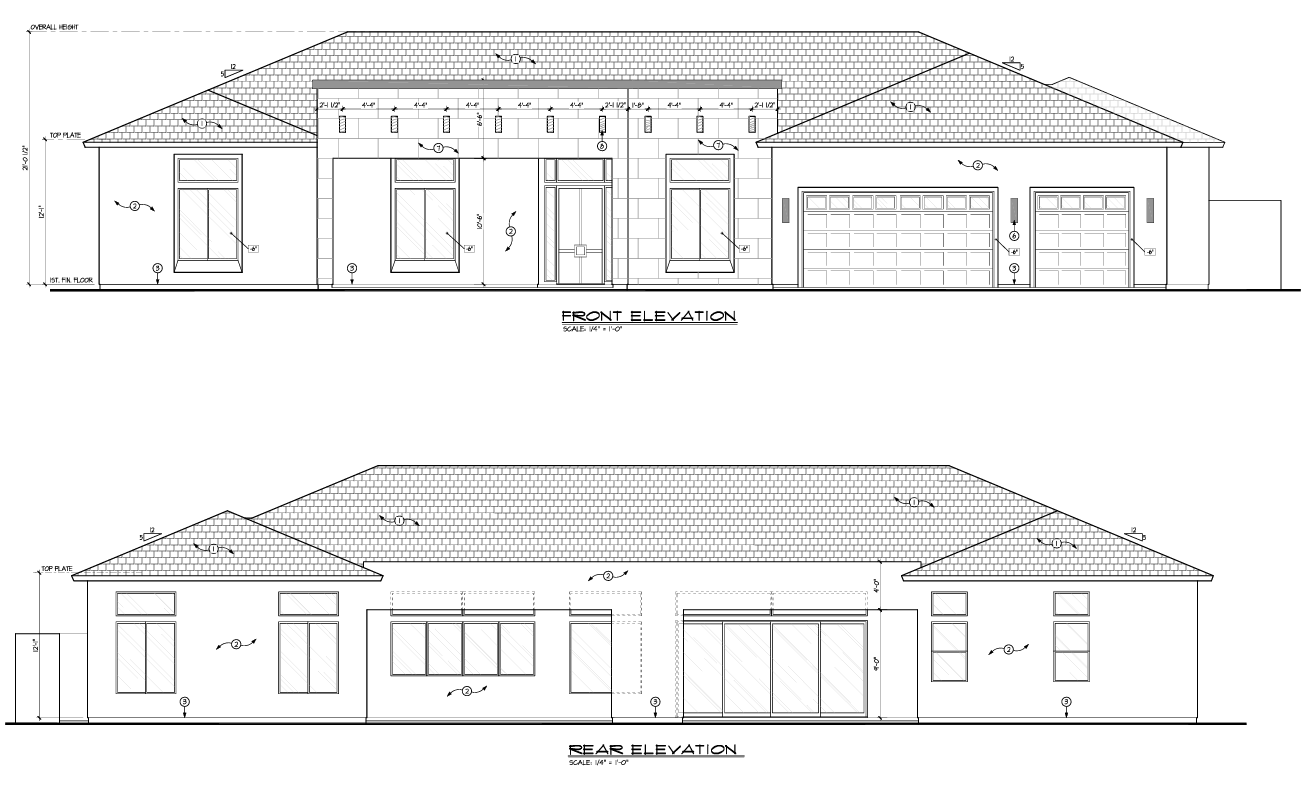 Front and Rear Elevations