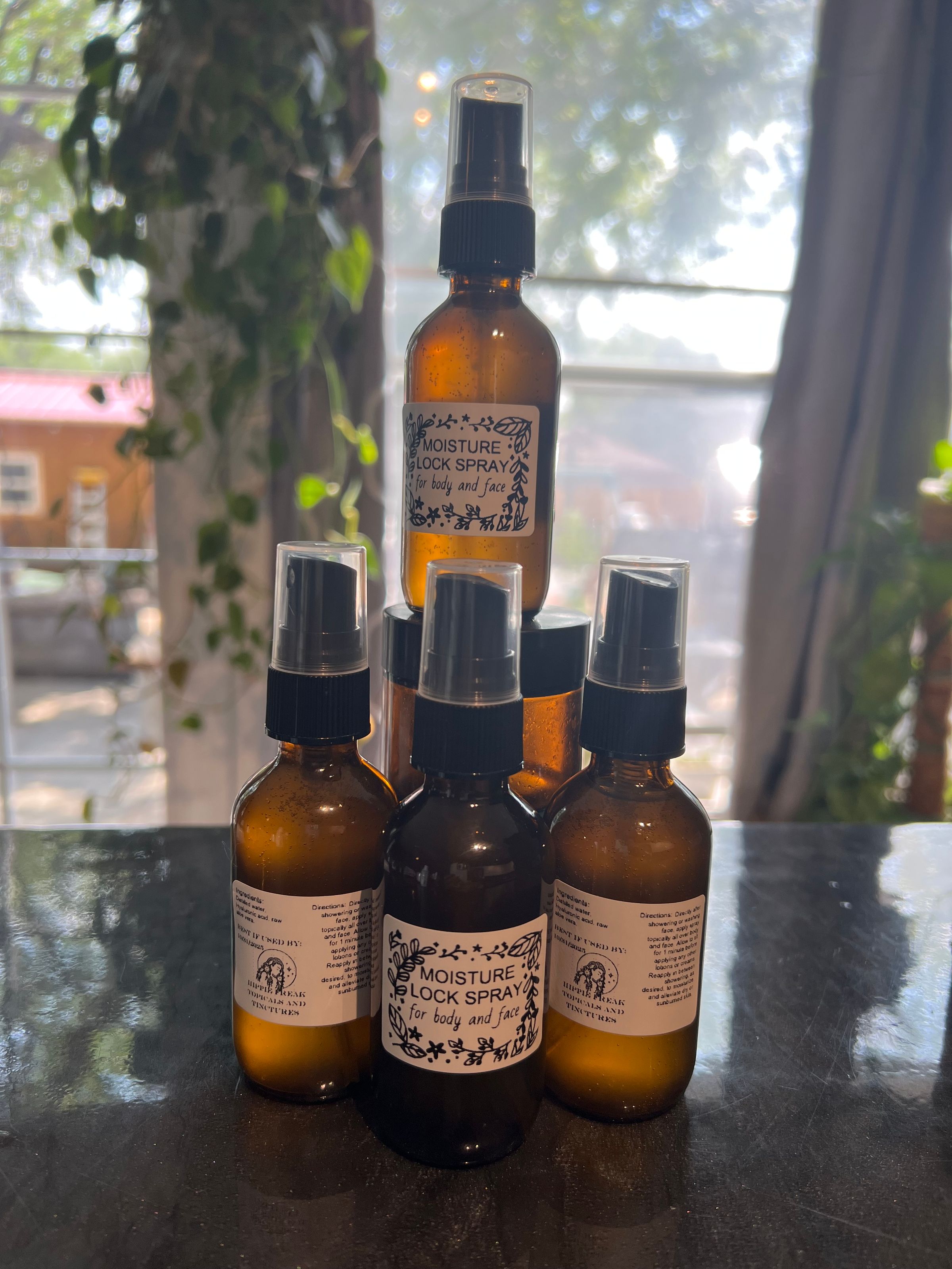 Moisture lock spray