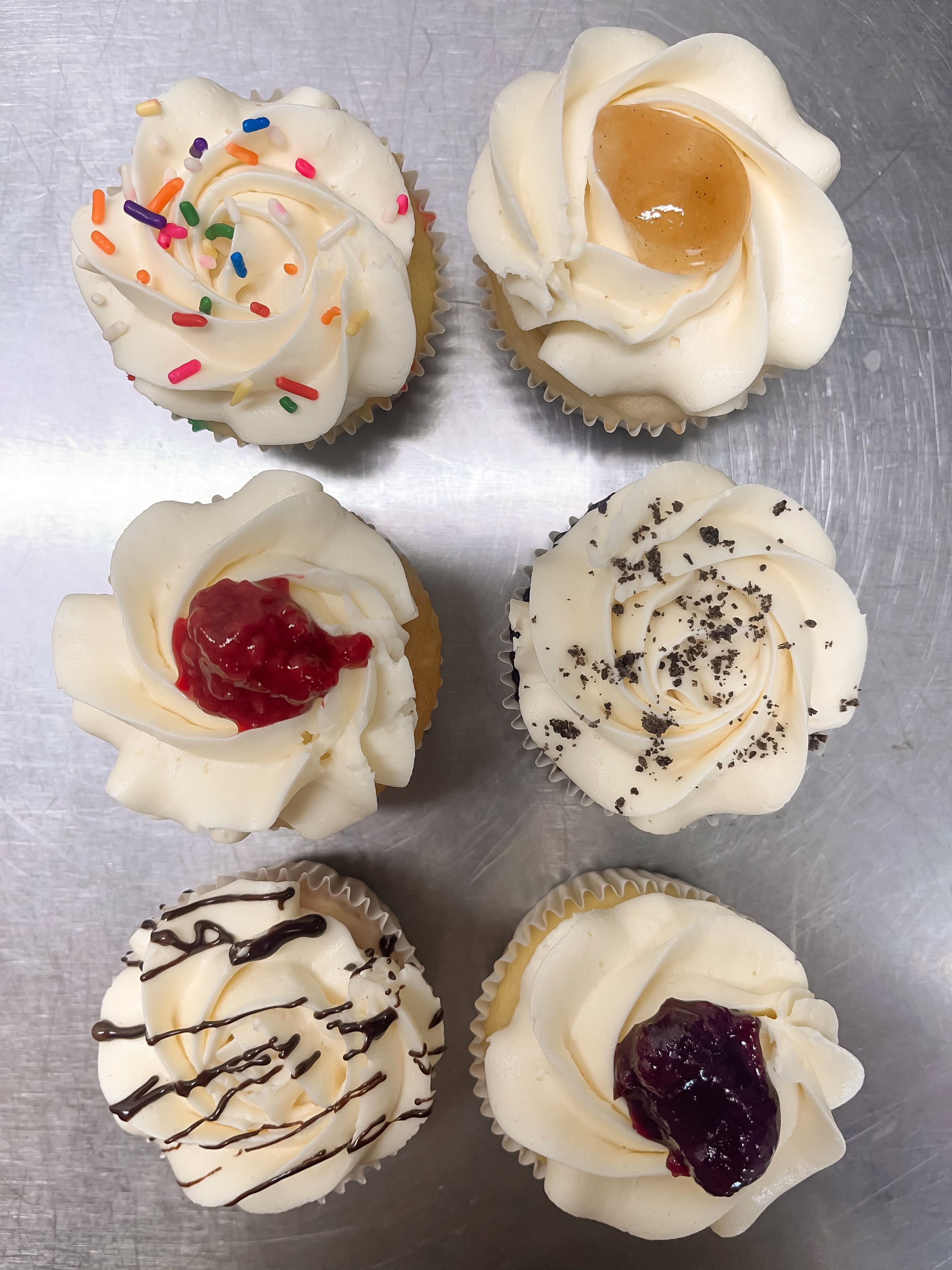 Wedding cake testing cupcakes