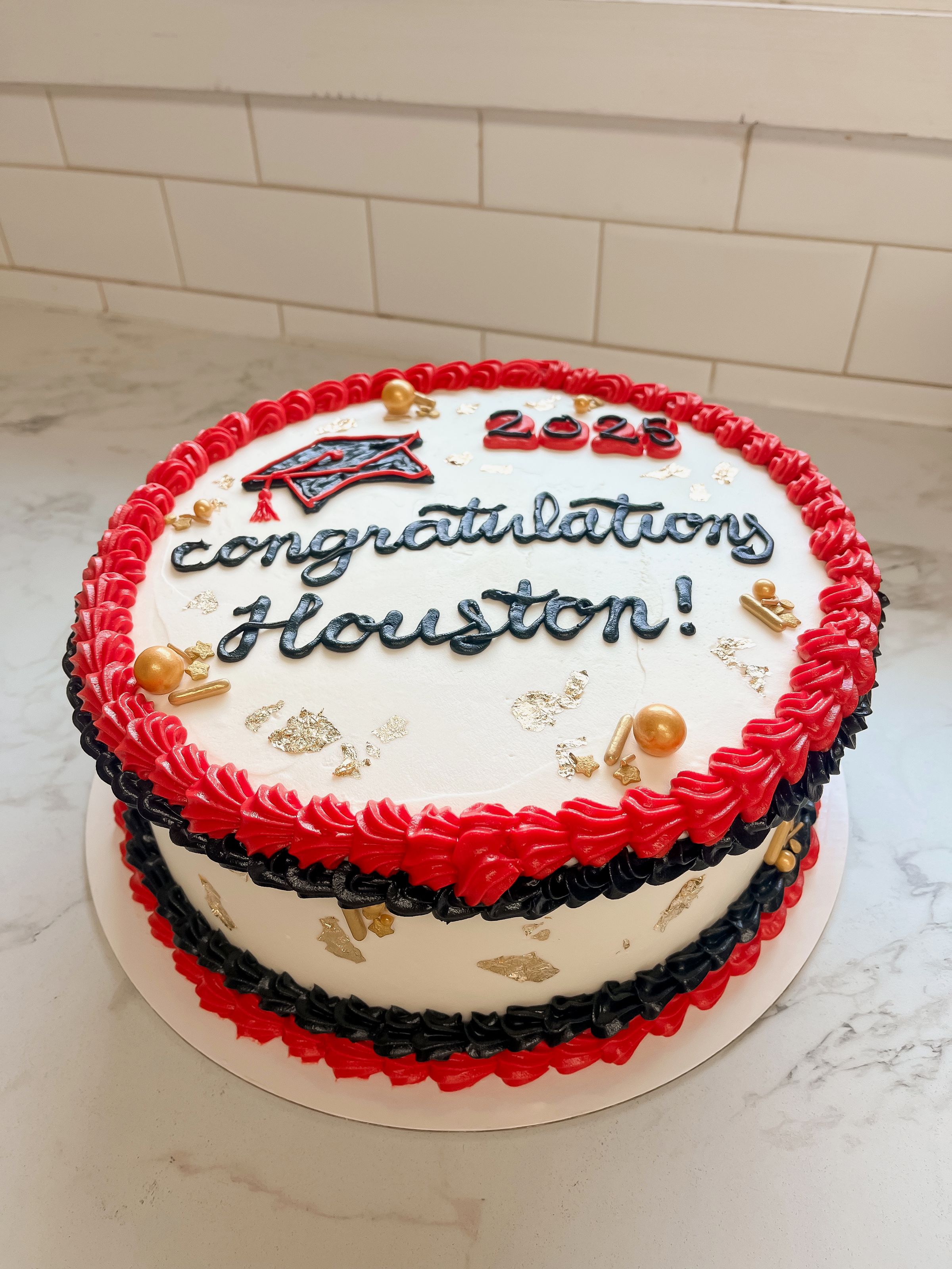 ligonier valley high school graduation cake- lemon