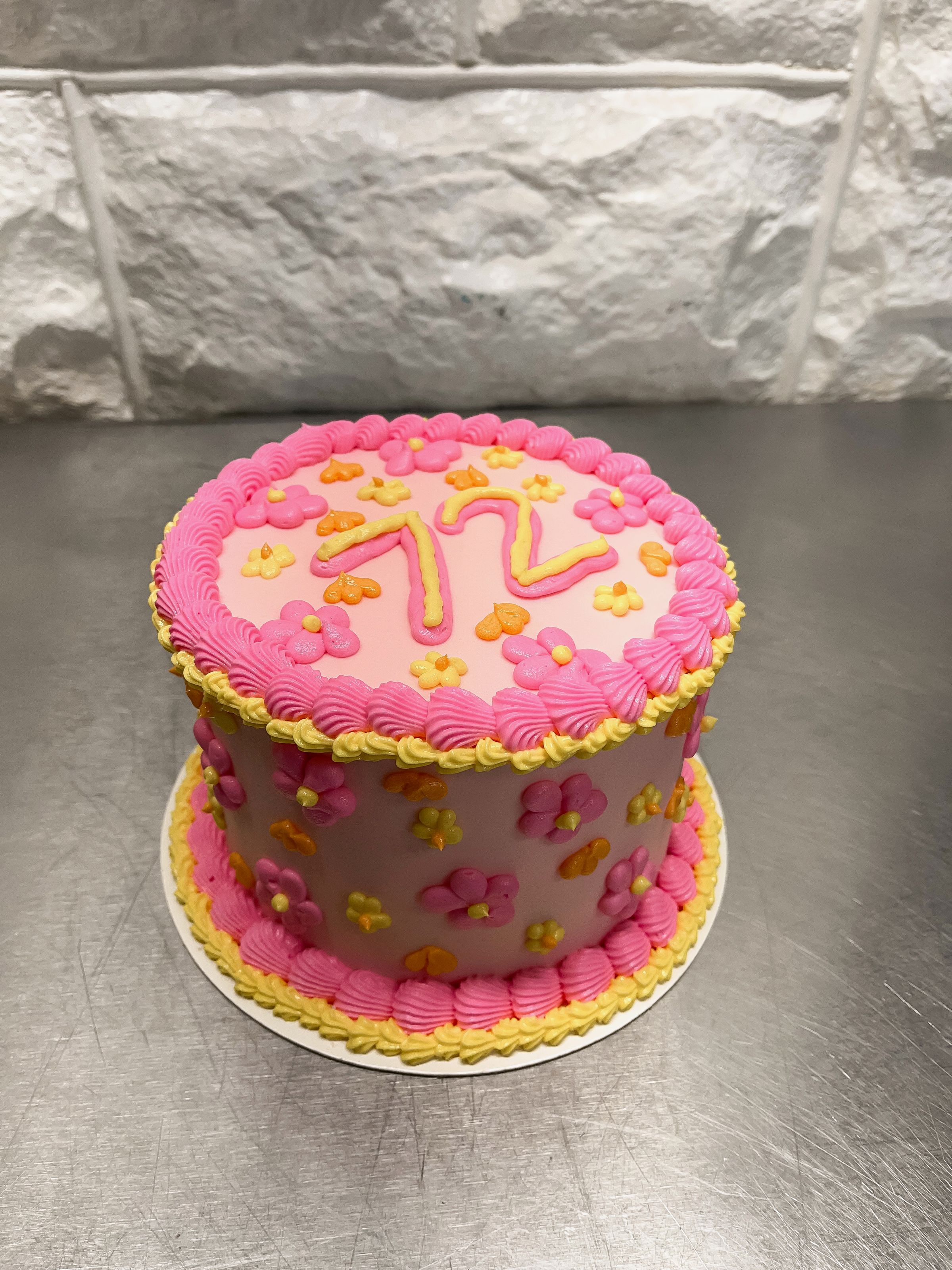 72nd vanilla bean birthday cake