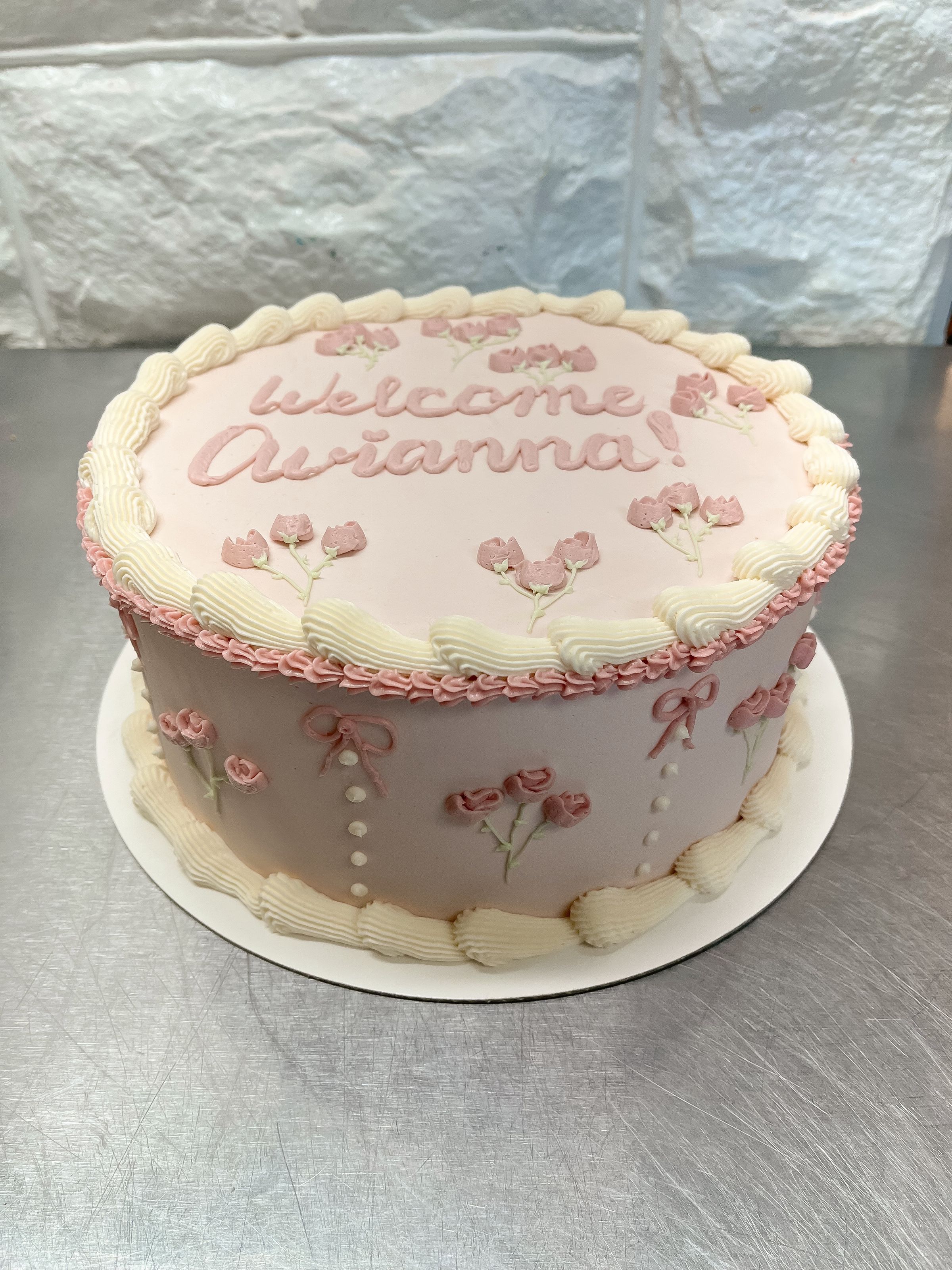 baby girl baby shower cake