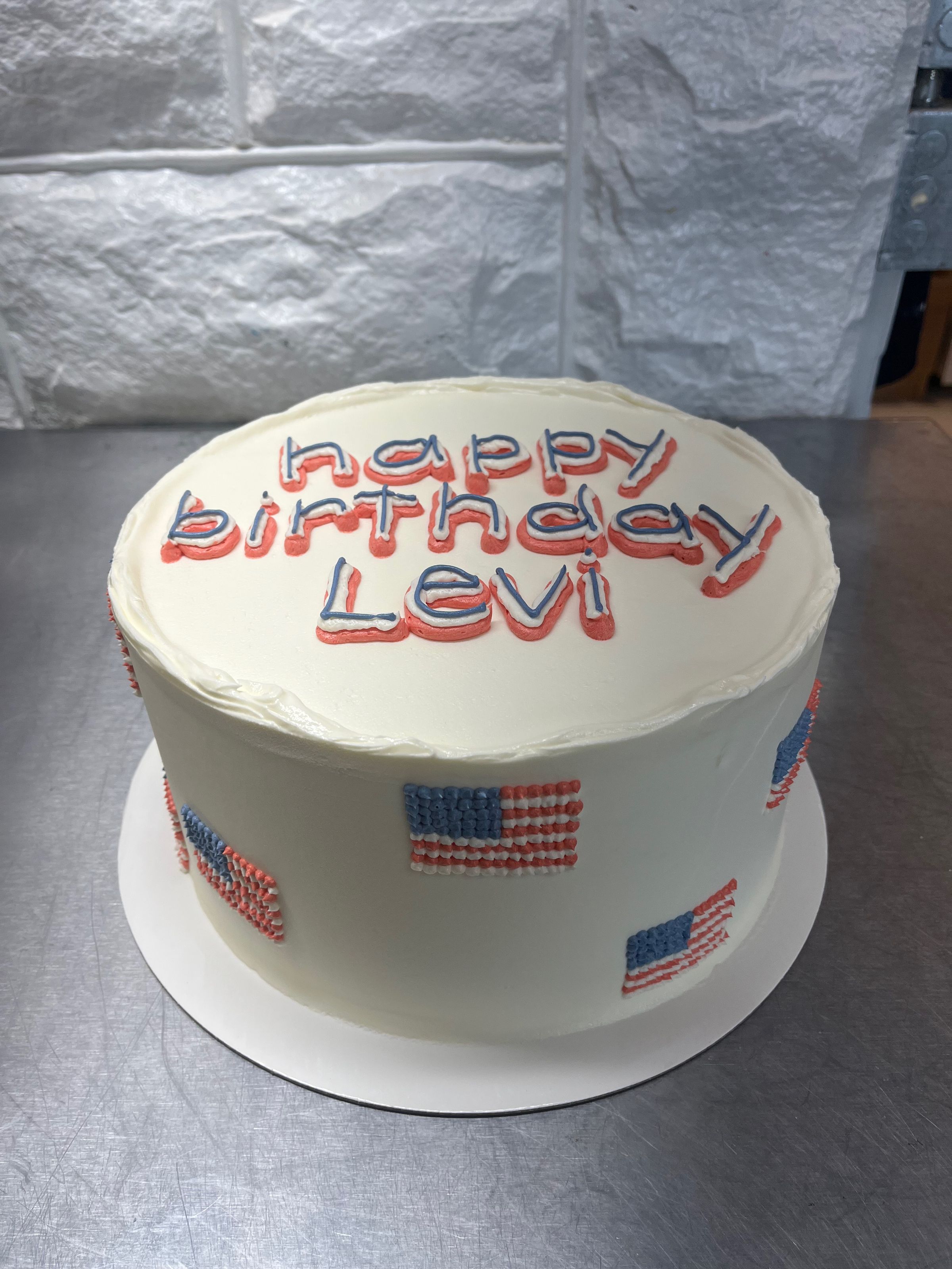almond raspberry vintage american birthday cake