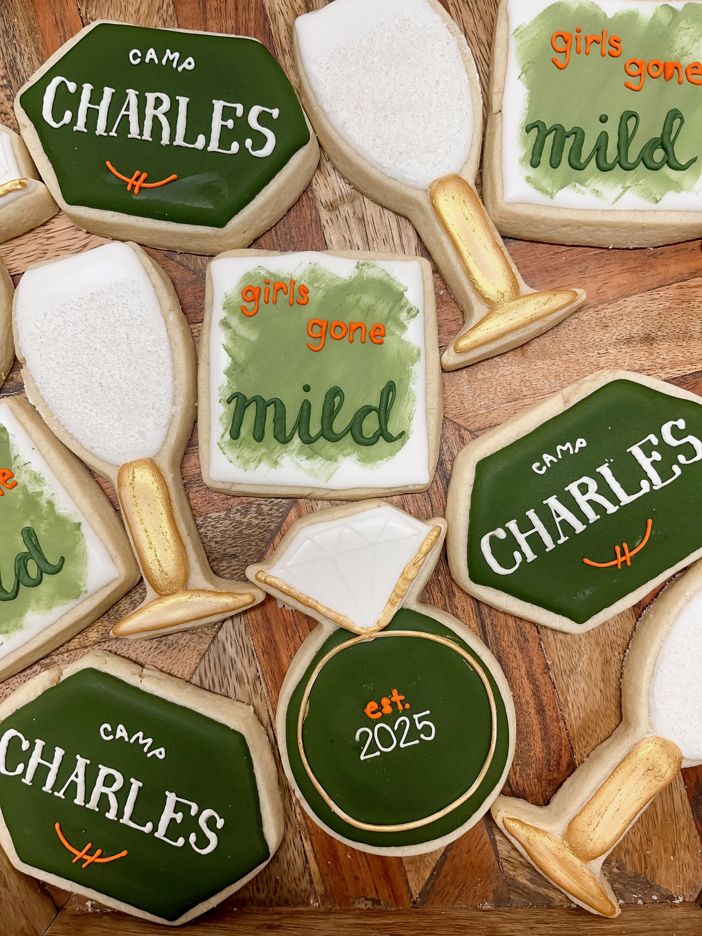 girls gone mild camp bachelorette sugar cookies