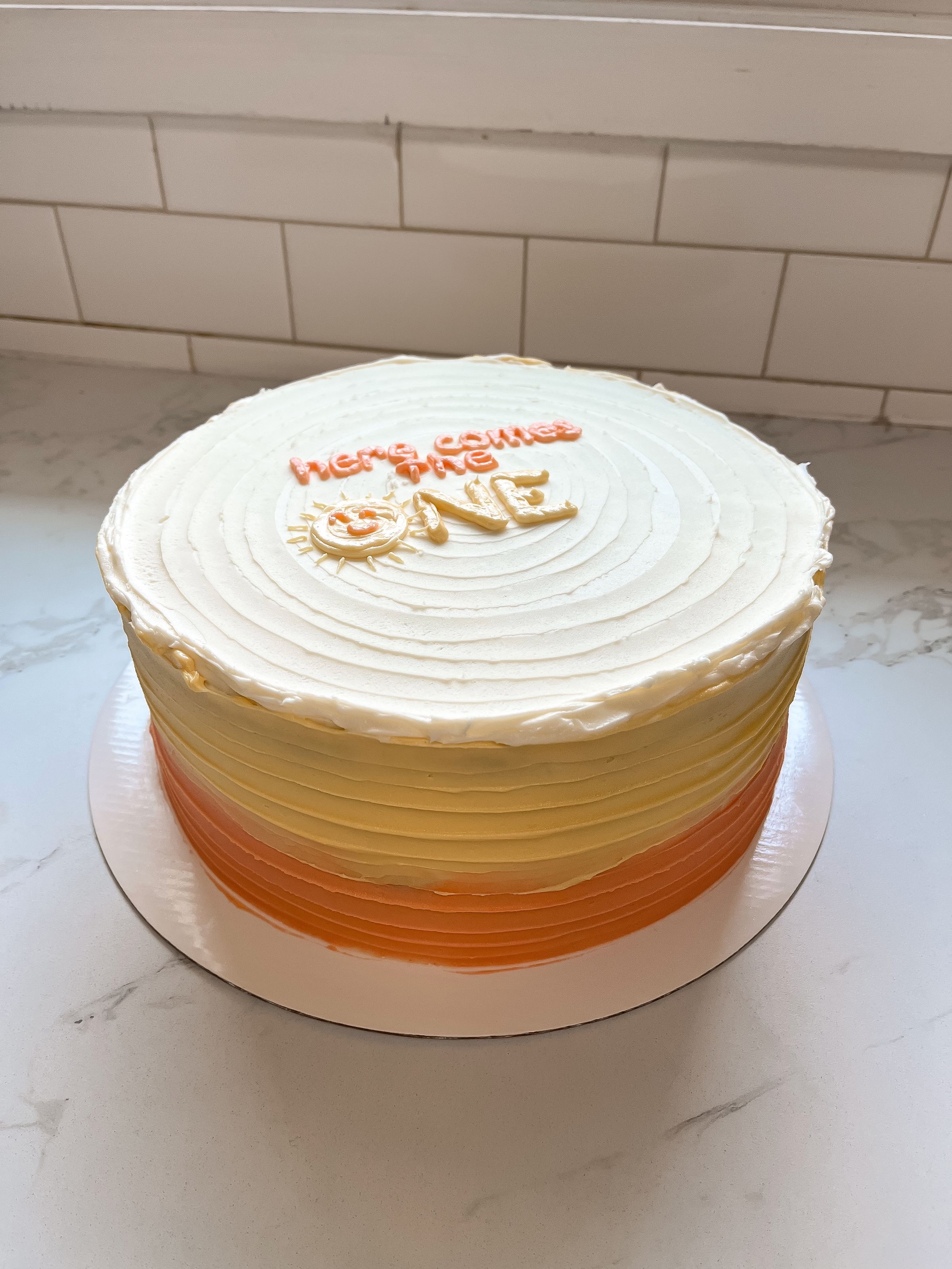 First birthday "here comes the 1" cake