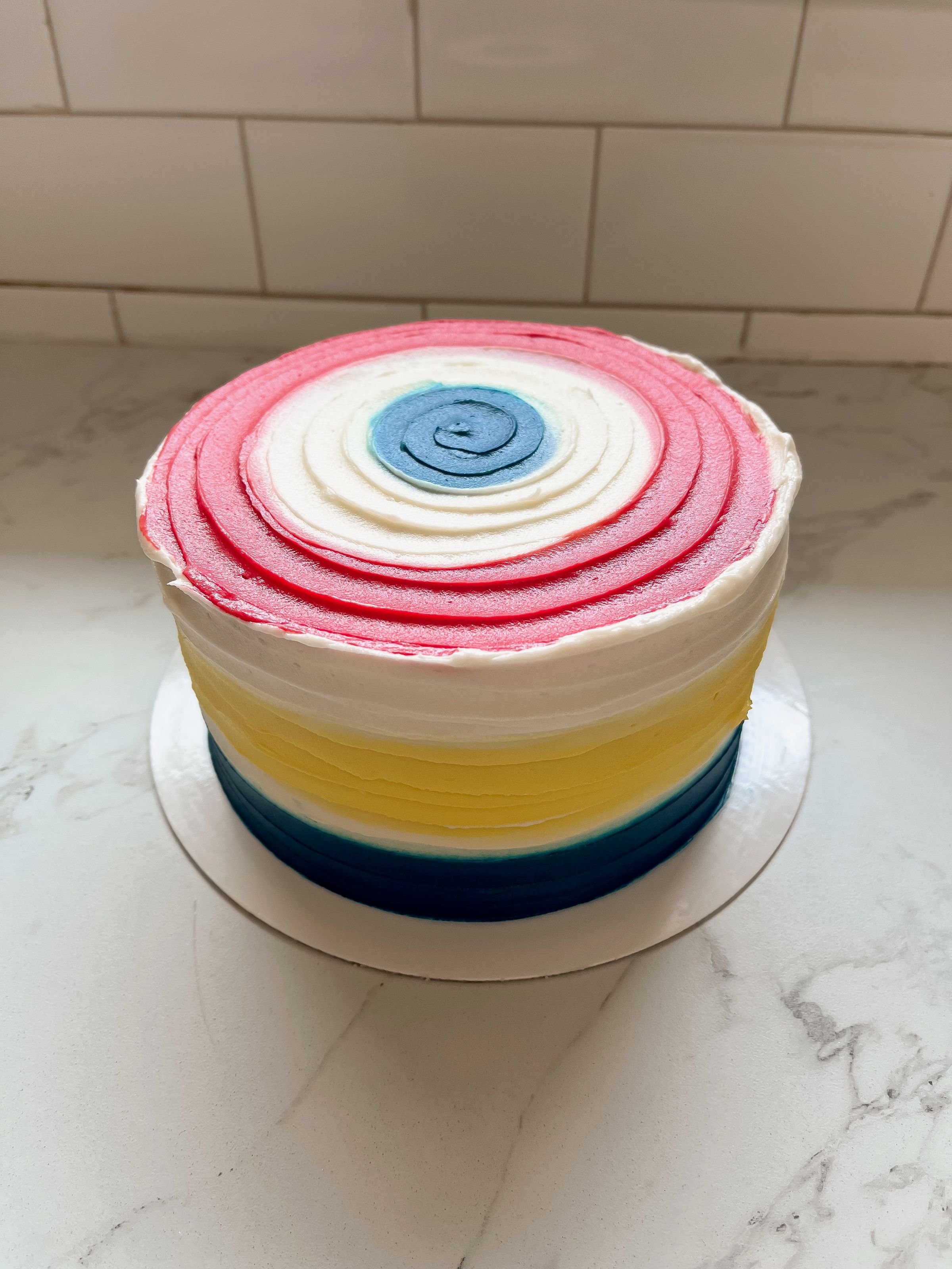 primary colors smash cake