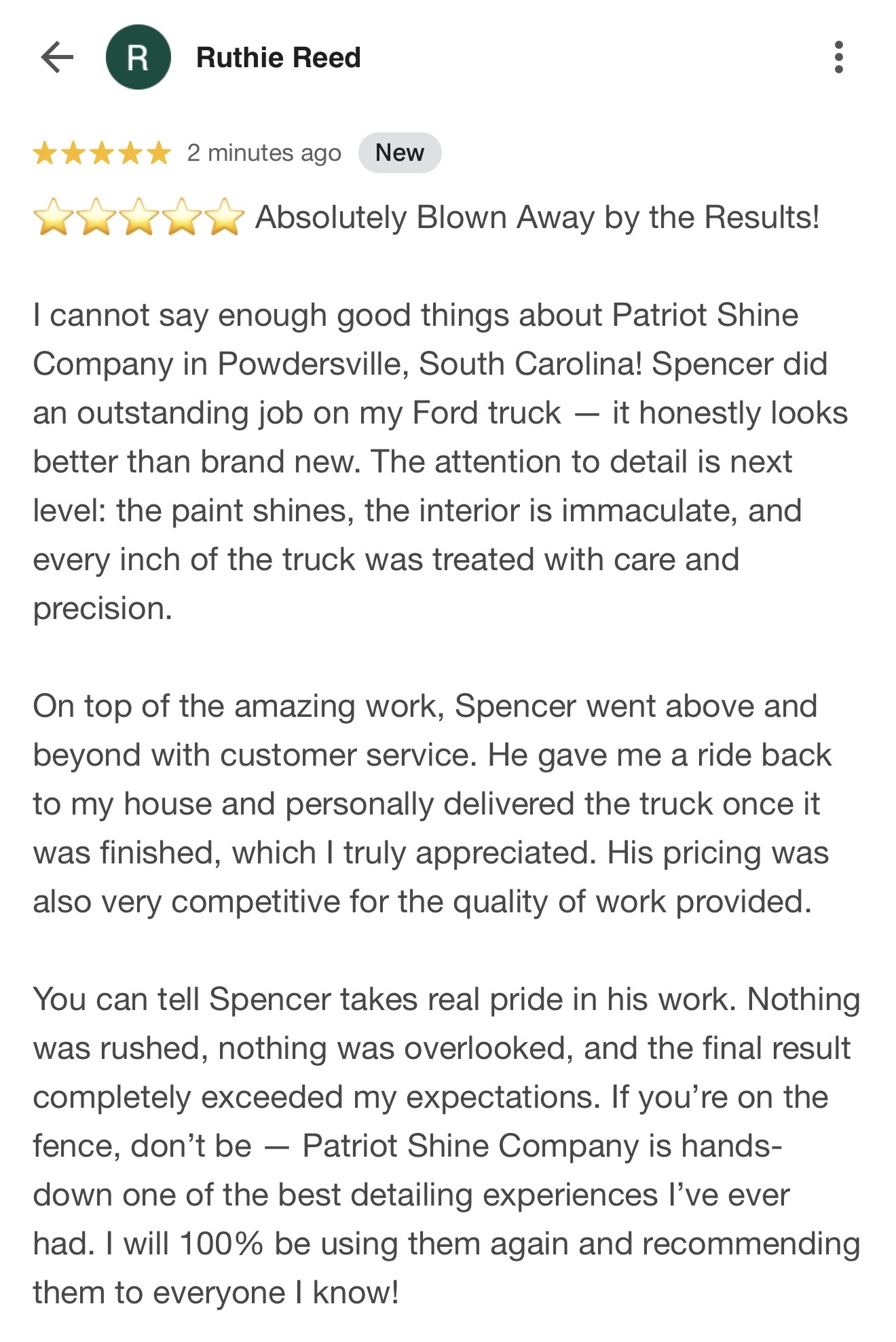 Services Received: Gold Package