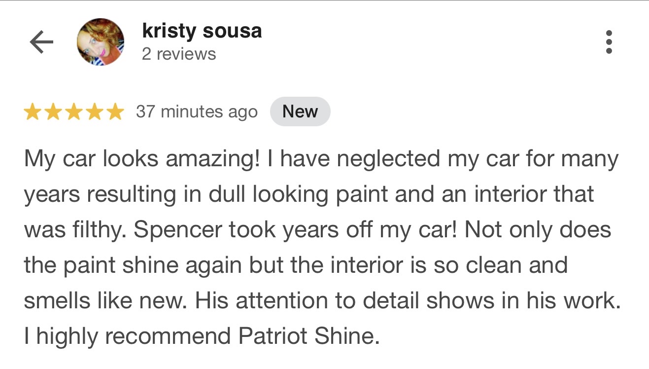 Services received: Gold Package 