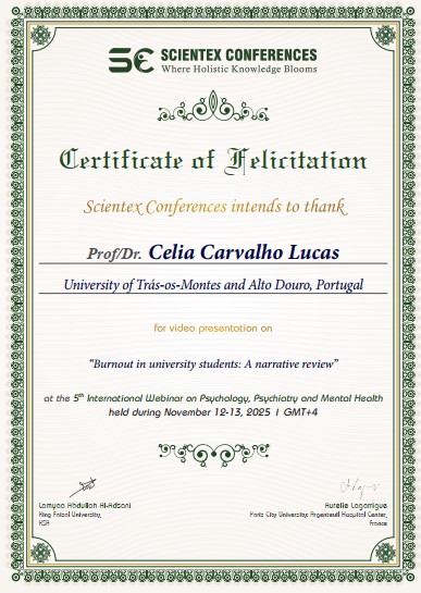 5º Webinar Internacional em Psicologia e Psiquiatria 