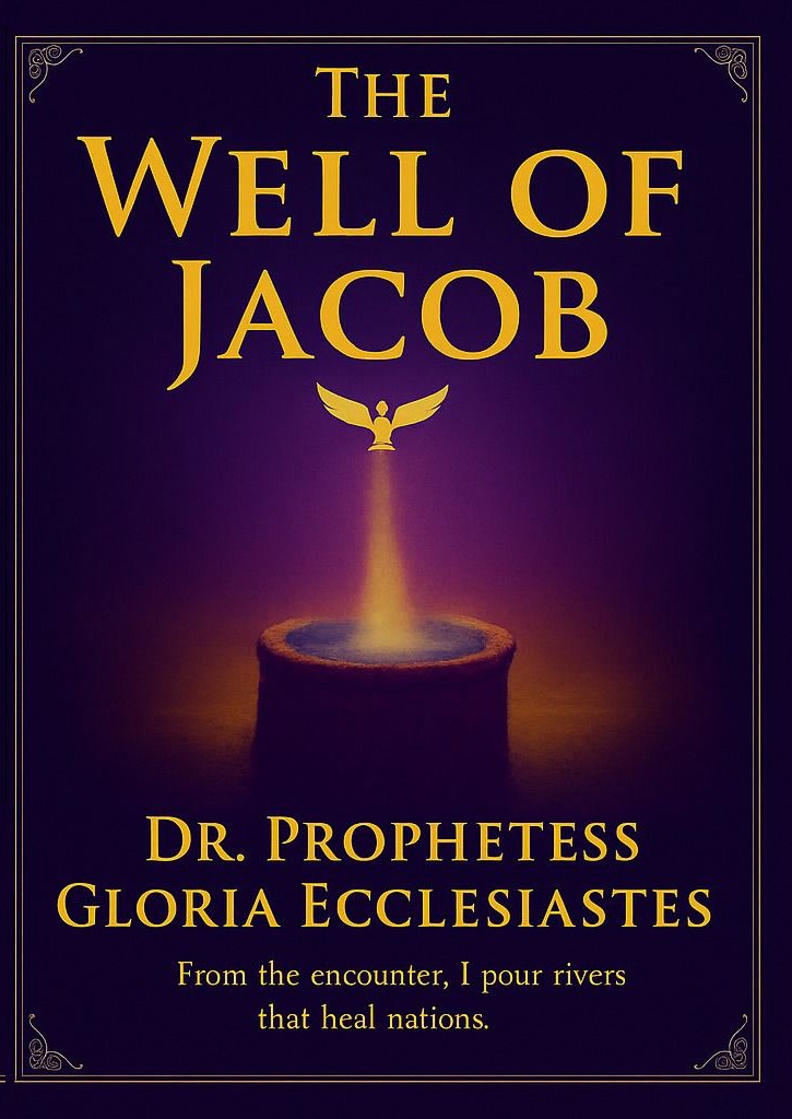 In this revelatory masterpiece, Dr. Prophetess Gloria Ecclesiastes unveils the hidden journey from identity to inheritance, from prayer to power, and from vision to dominion. The Well of Jacob is more than autobiography — it is a prophetic scroll, dripping with spiritual intelligence, heavenly decrees, and divine confrontation.  Through raw testimony, divine dreams, and scriptural insight, Gloria weaves a path through betrayal, warfare, and awakening — empowering readers to rise in authority, legislate destiny, and drink deeply from their inner well.  Prepare to encounter throne room realities, creative codes, and kingdom blueprints that will radically shift your life, ministry, and mindset.  This is not just a book — it’s a divine summons to the remnant bride, the prophetic scribe, and the kingdom builder within.  "The well is now flowing. Nations will drink."
