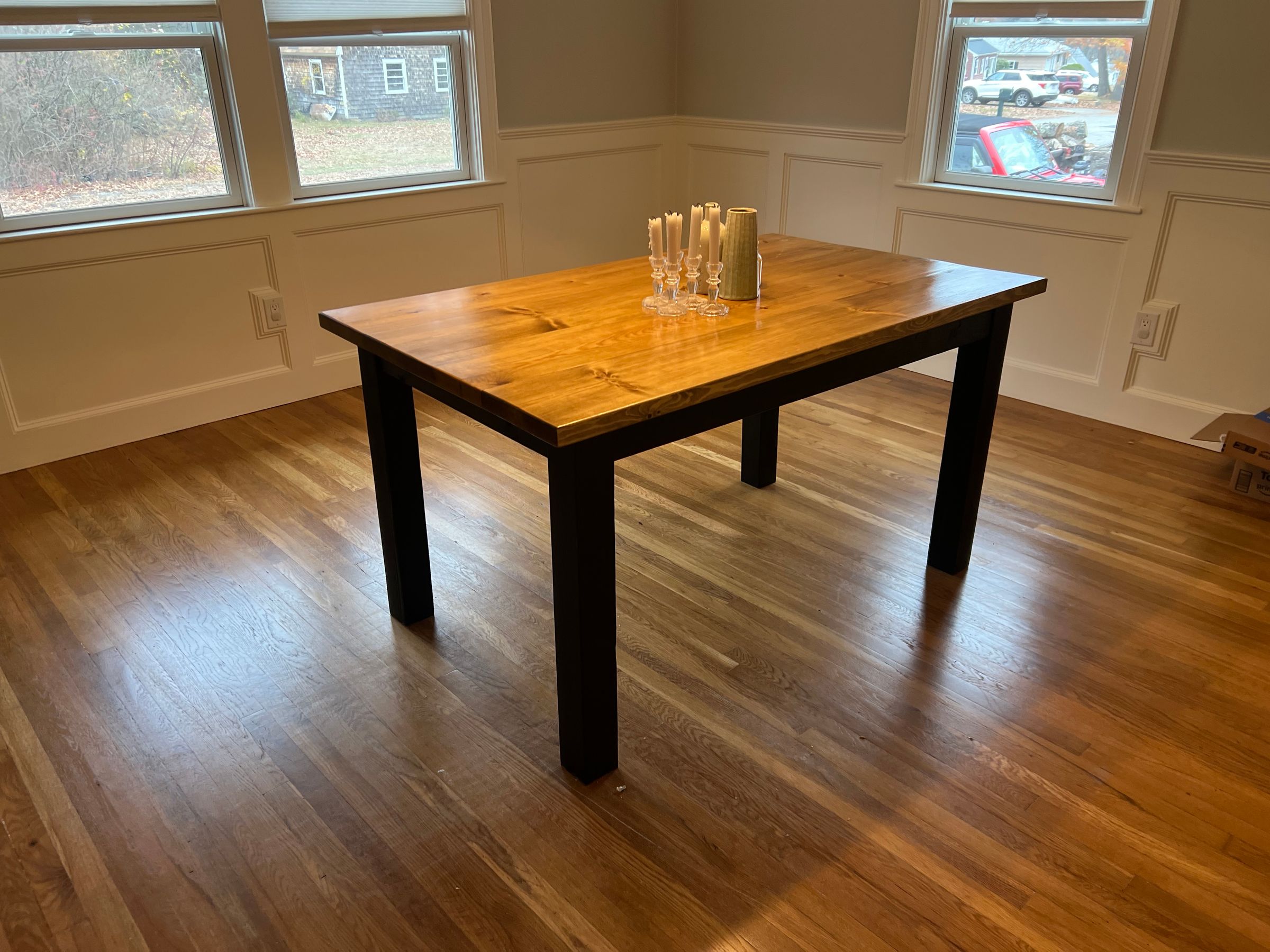 Dining Table with Painted Base