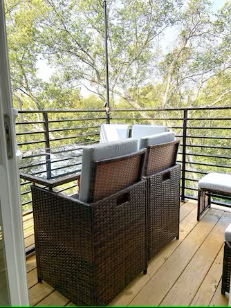 new waterproof cushions and a view during winter