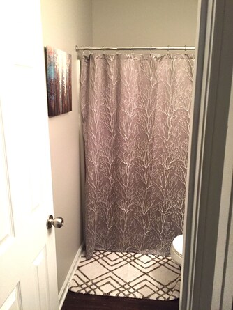 2nd bath with linen closet on left