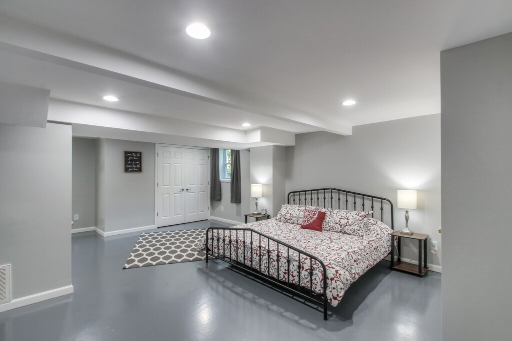 private retreat area has laundry for house