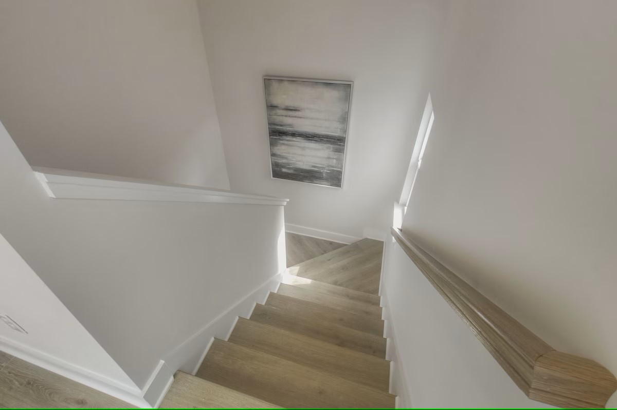 stairwell down from 3rd floor terrace and master