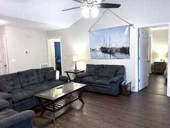 love sofa in living room