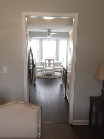 galley kitchen from dining room to breakfast nook