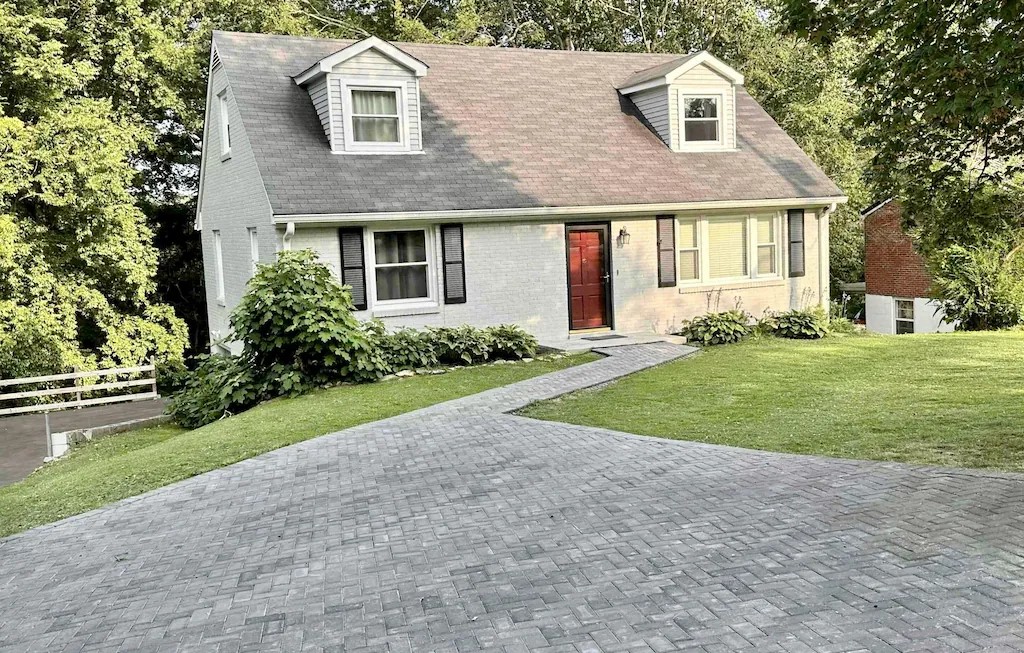 new paver upper drive and walkway with new asphalt drive