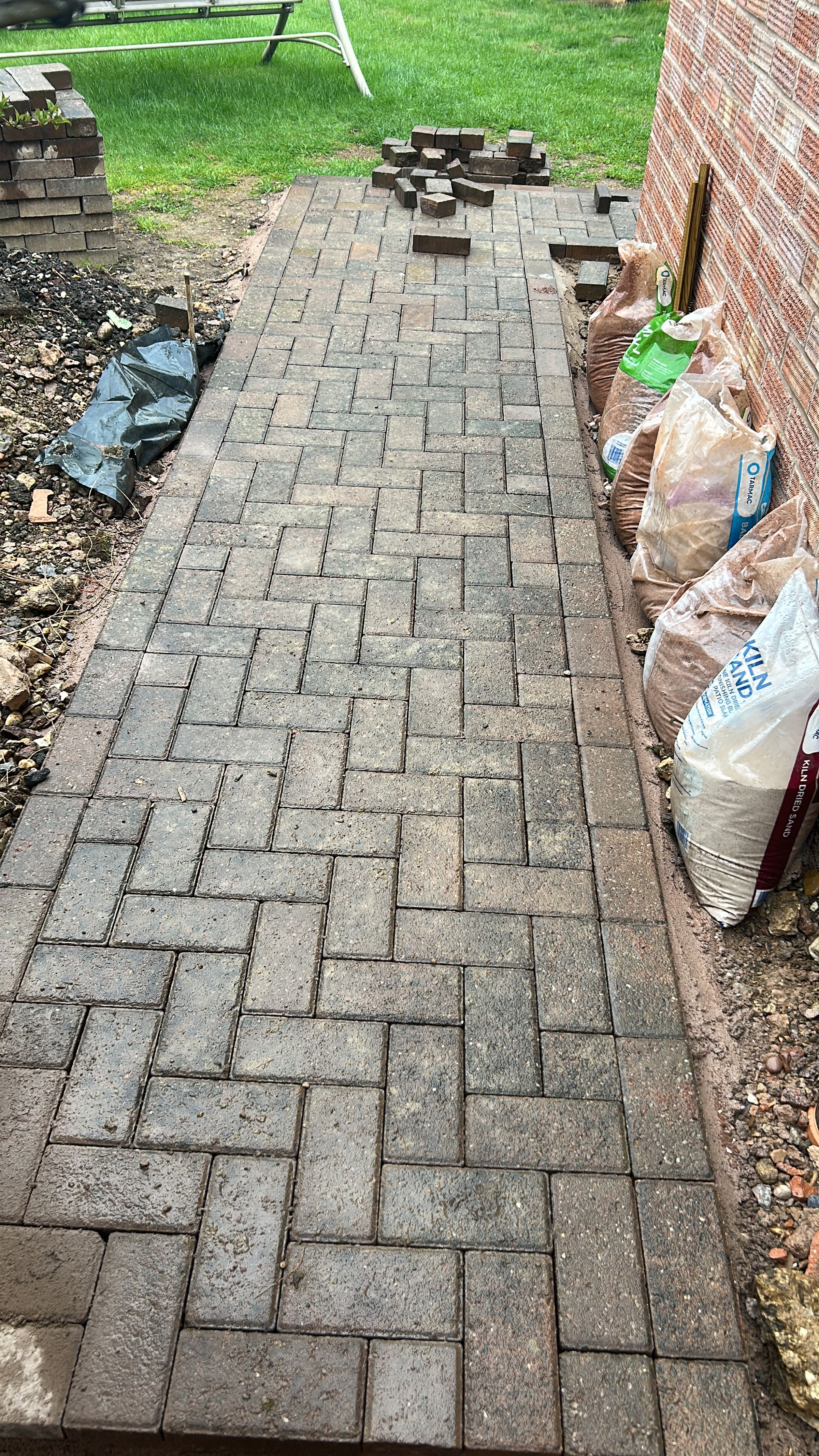 Block paving pathway 