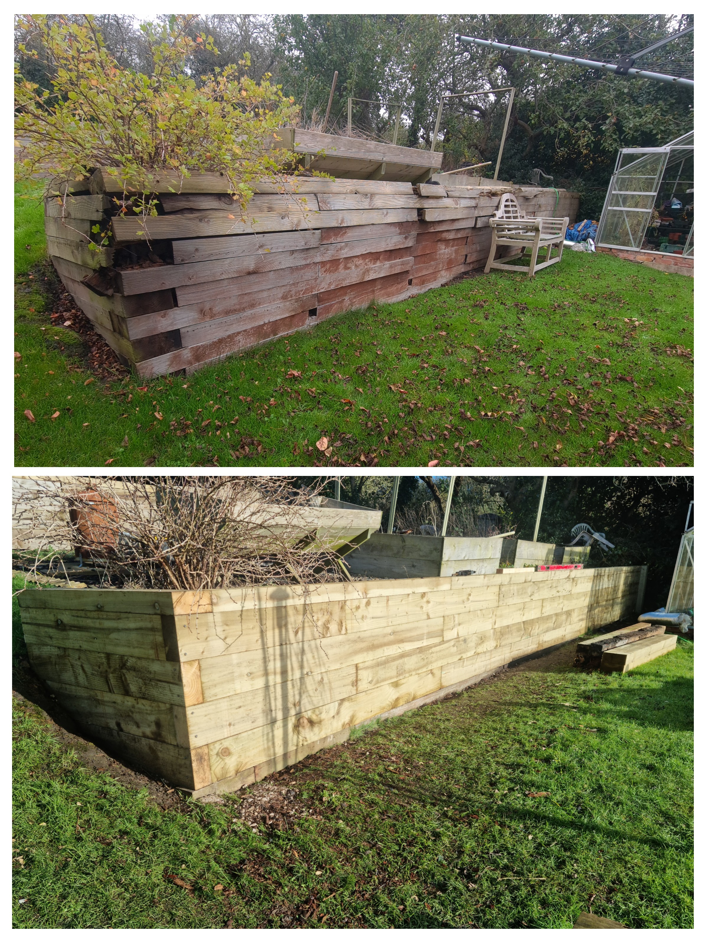 Sleeper retaining wall 