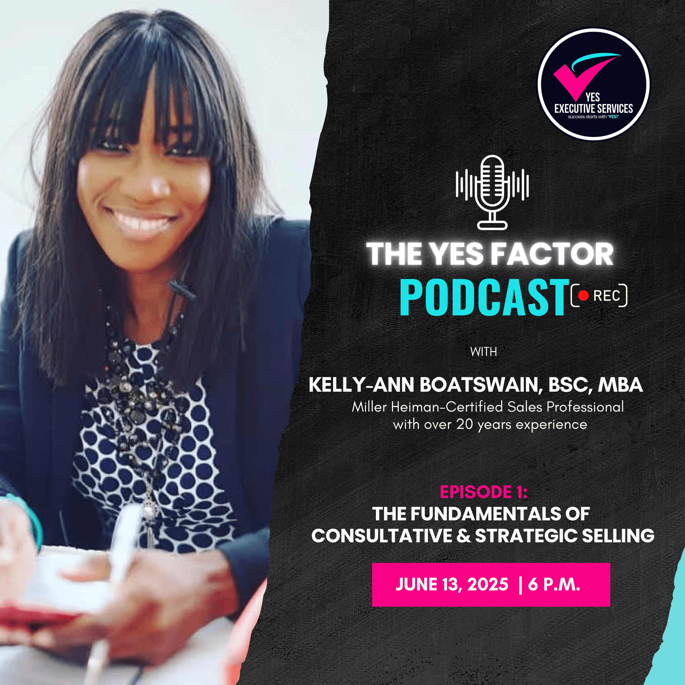 🎧 Don’t miss this! 📢 Introducing our new podcast series: The YES Factor 𝗘𝗽𝗶𝘀𝗼𝗱𝗲 𝟭: 𝗧𝗵𝗲 𝗙𝘂𝗻𝗱𝗮𝗺𝗲𝗻𝘁𝗮𝗹𝘀 𝗼𝗳 𝗖𝗼𝗻𝘀𝘂𝗹𝘁𝗮𝘁𝗶𝘃𝗲 & 𝗦𝘁𝗿𝗮𝘁𝗲𝗴𝗶𝗰 𝗦𝗲𝗹𝗹𝗶𝗻𝗴 📆 Premieres Friday, June 13, 2025 🕕 At 6:00 PM, right here! (pre-recorded) This episode is a must-watch for: ✔️ Small business owners ✔️ Sales professionals ✔️ Team leaders ✔️ Entrepreneurs ✔️ Anyone serious about closing with confidence Get the insight. Learn the strategy. SUCCESS STARTS WITH A YES. 📞 Call us: 464-1774 📧 Email: consult@yesEservices.com