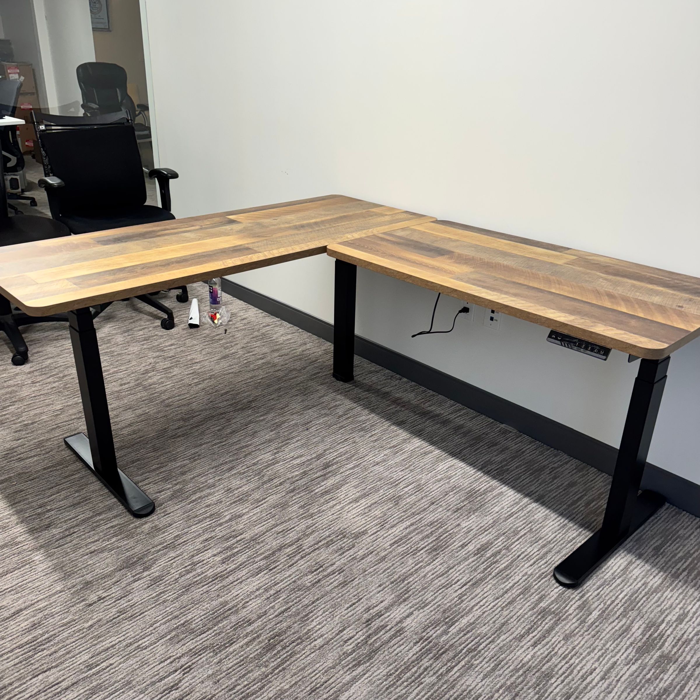 L-Shaped Office Desk Assembly