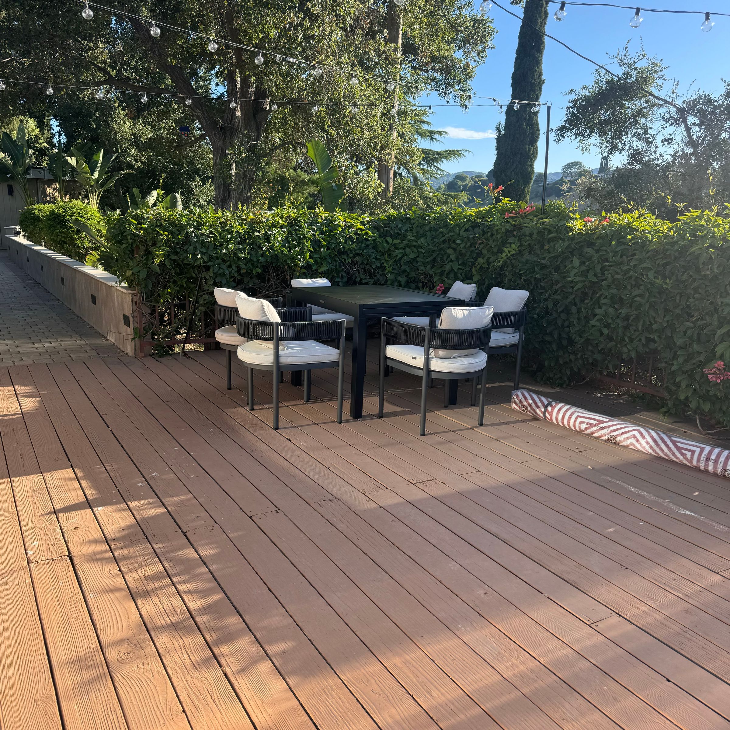 Backyard Deck Furniture Installation