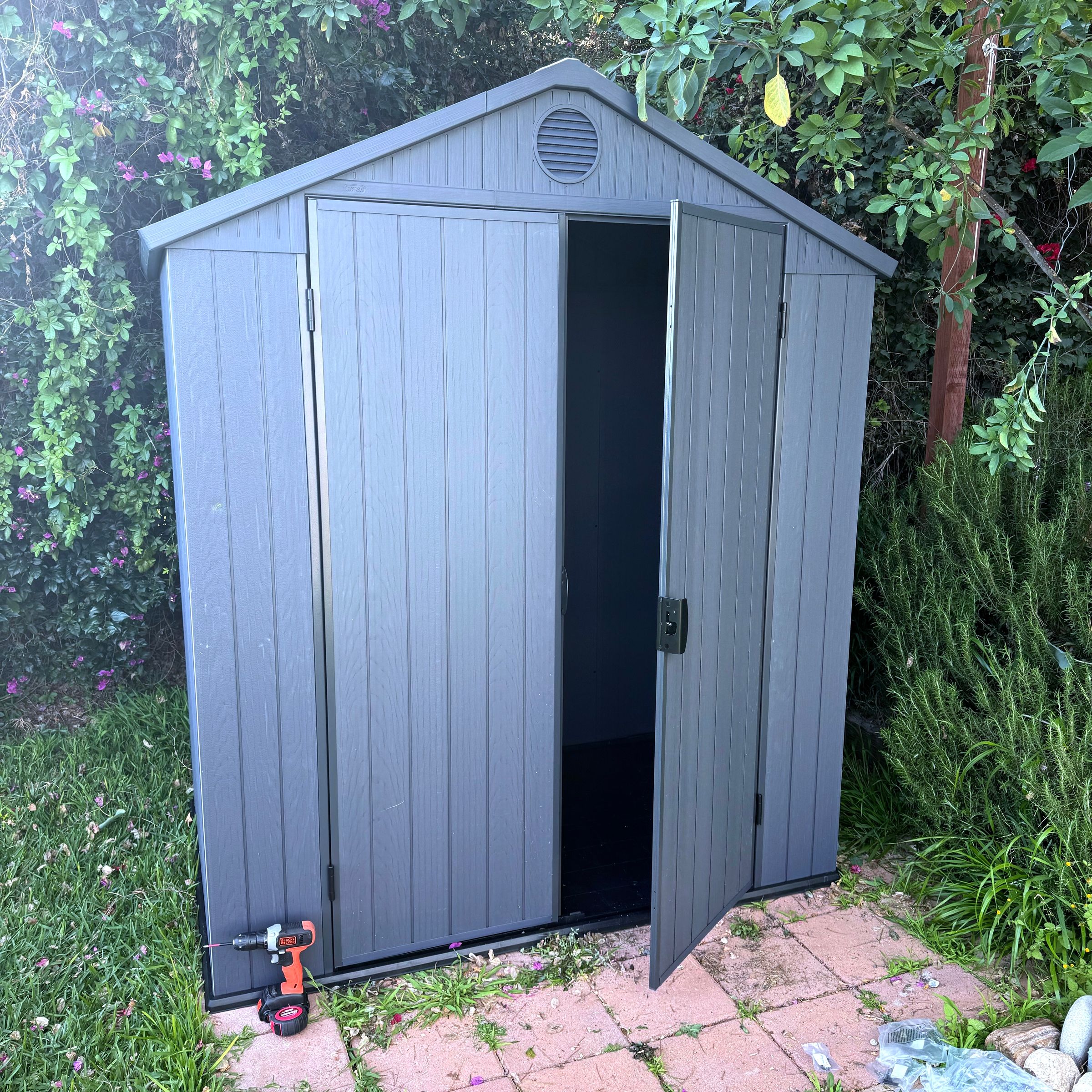 Shed Doors Installed and Aligned