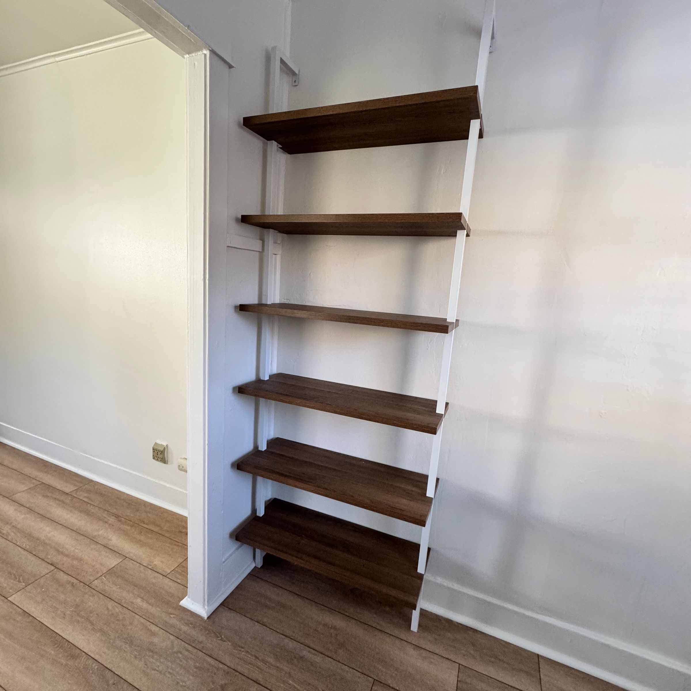 Wall-Mounted Closet Shelving Assembly