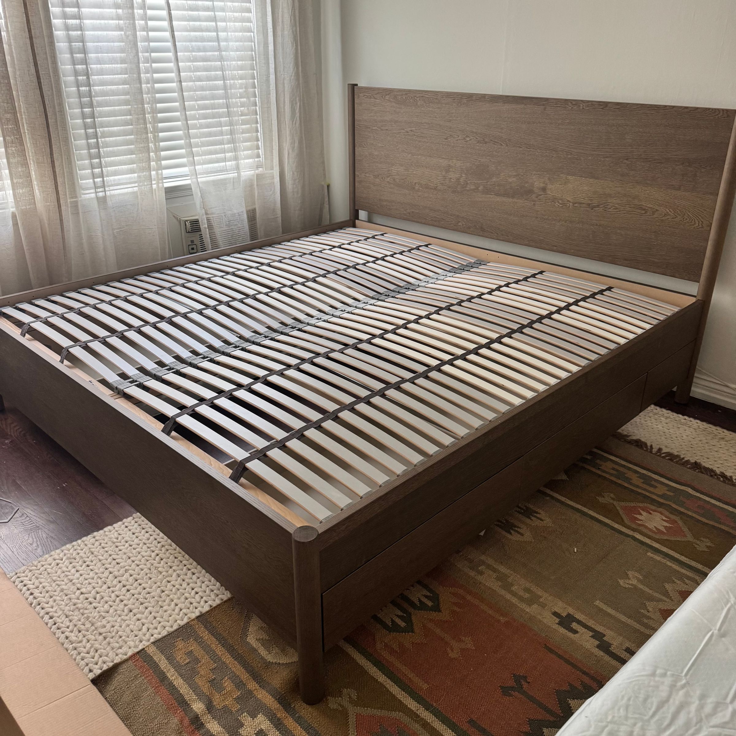 Wood Bed Frame Assembly