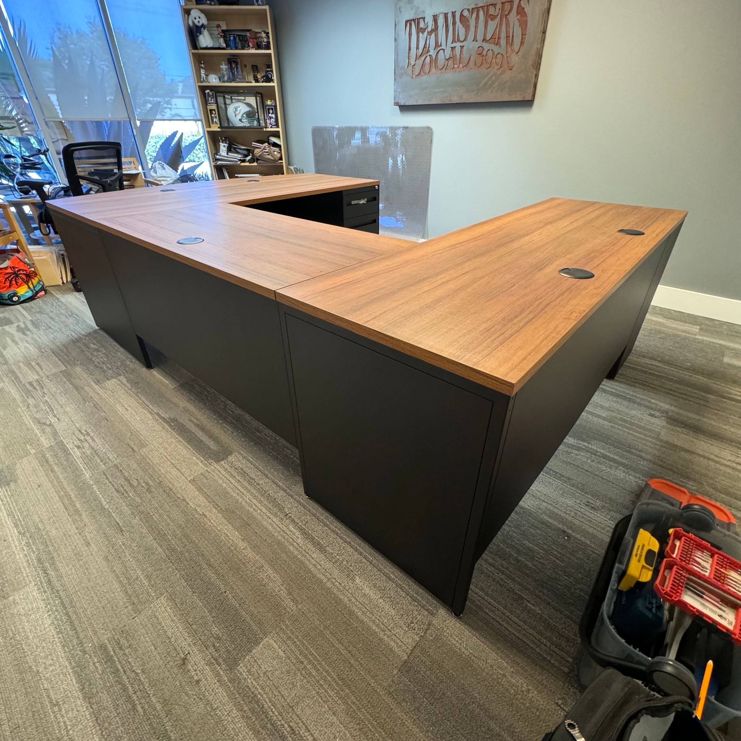 Custom Office Desk Assembly