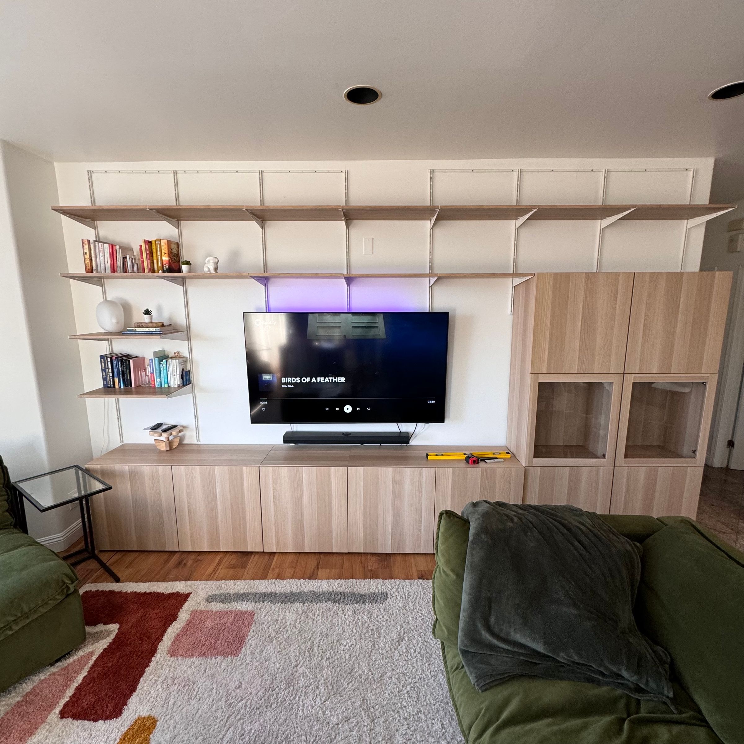 Wall Storage Unit with TV Assembly