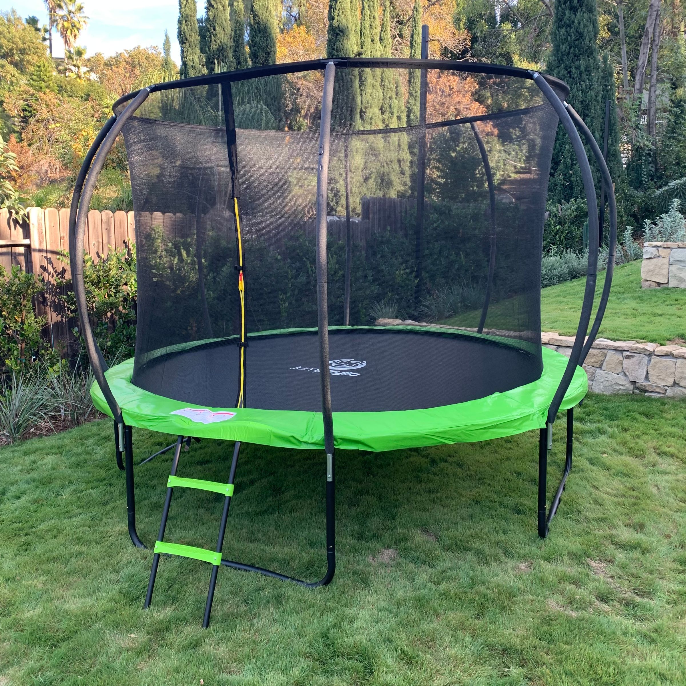 Trampoline Assembly with Safety Enclosure