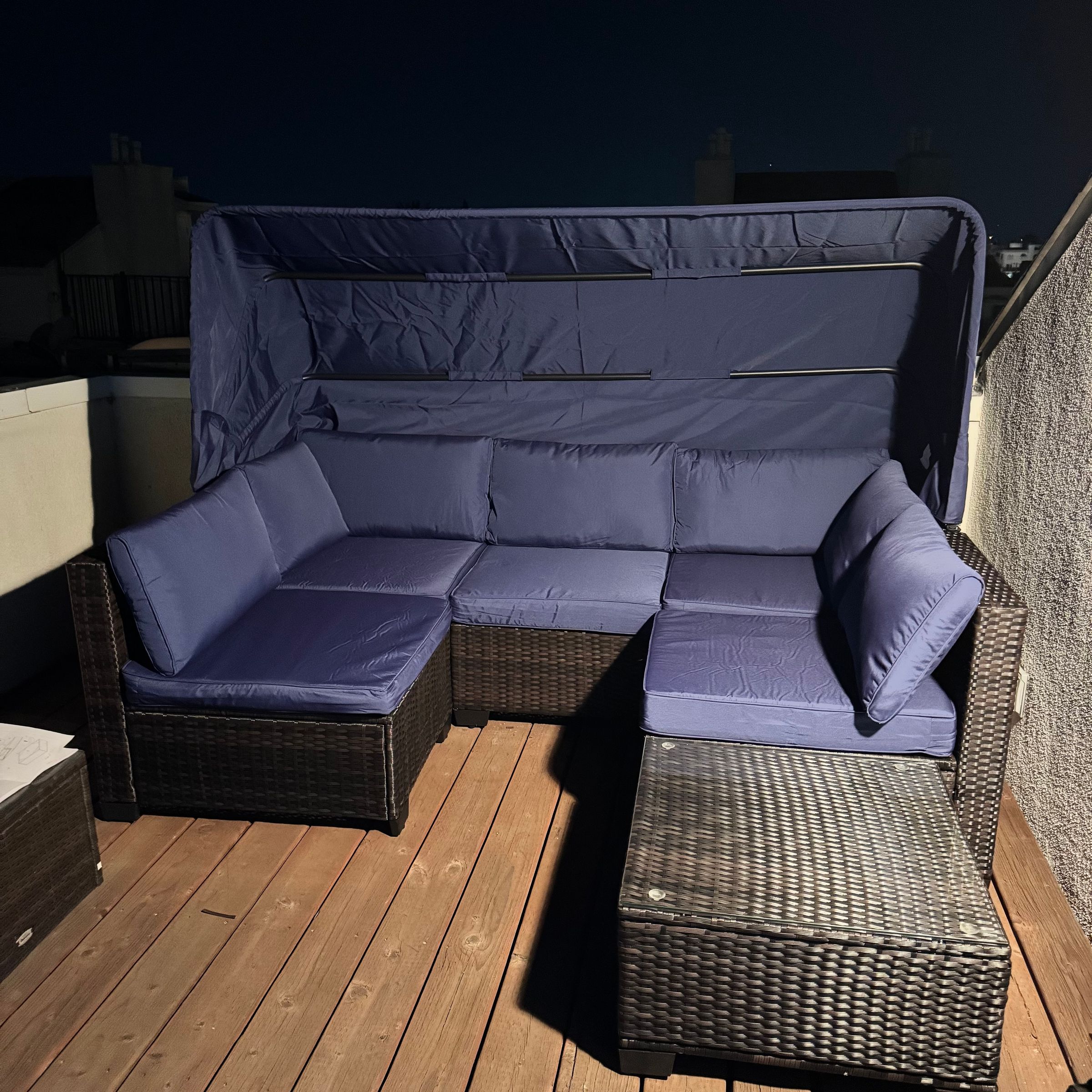 Outdoor Lounge Sectional Installation
