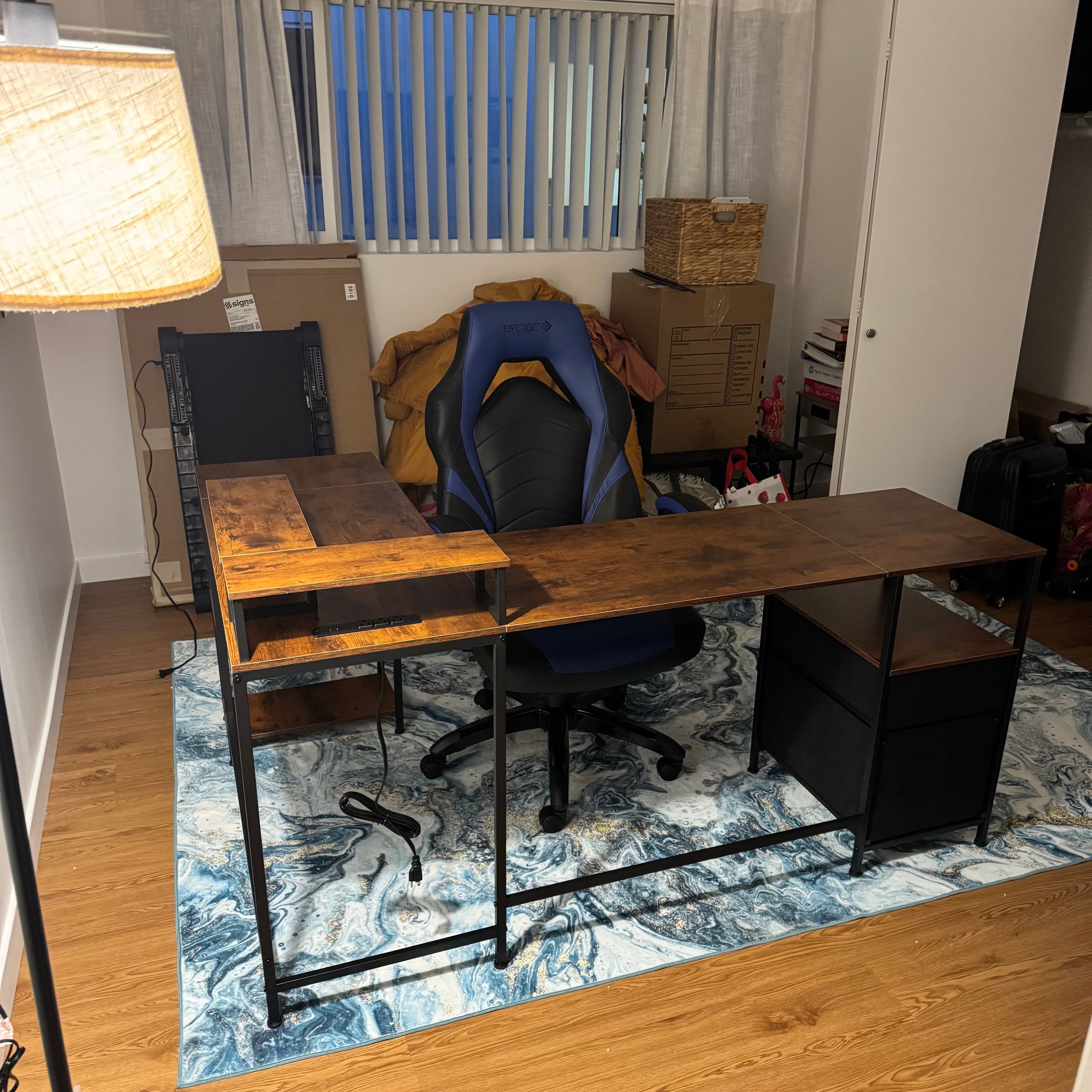 Custom Home Office Desk Assembly