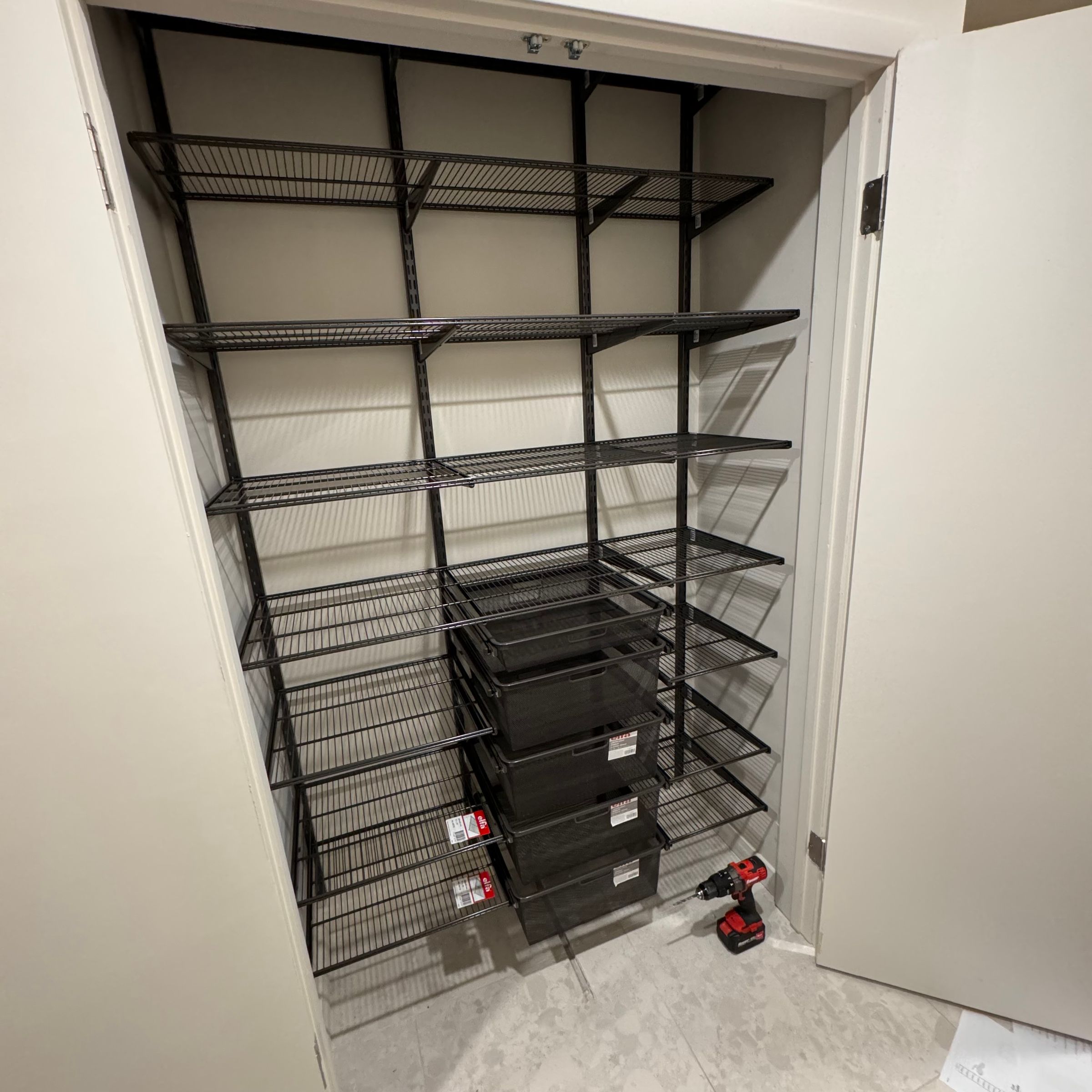Walk-In Closet System Assembly