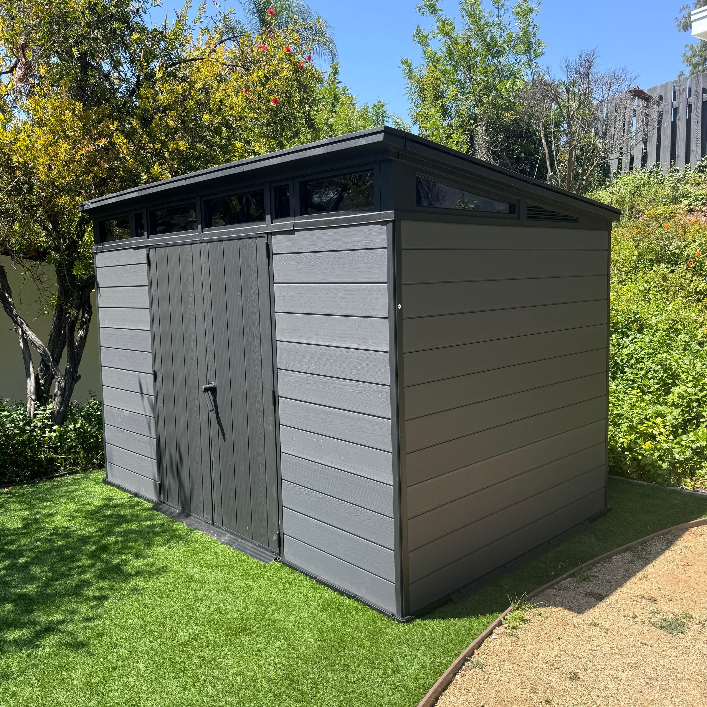 Backyard Storage Shed Installation
