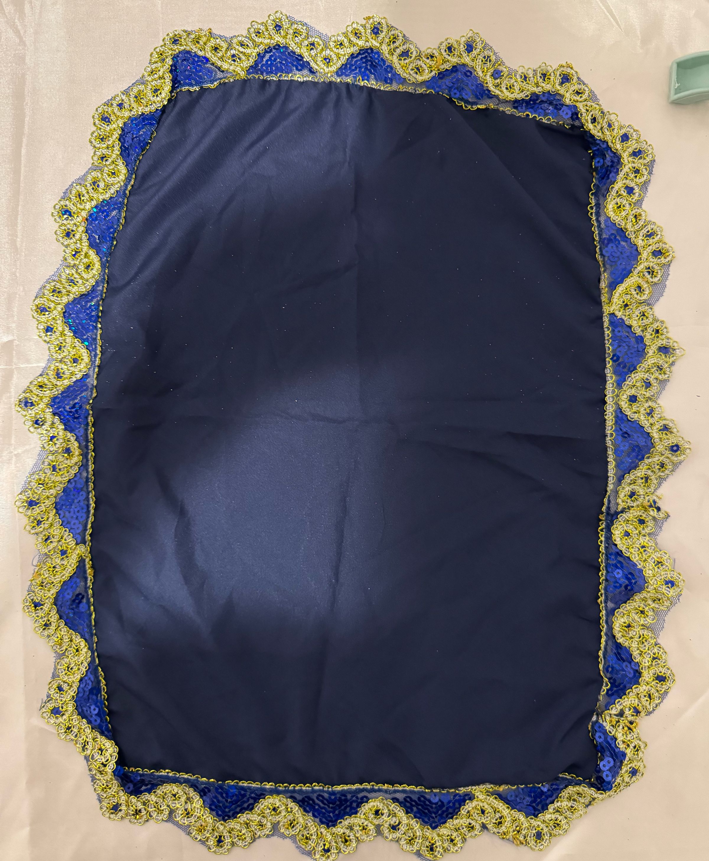 Navy/Gold Trim Scarf