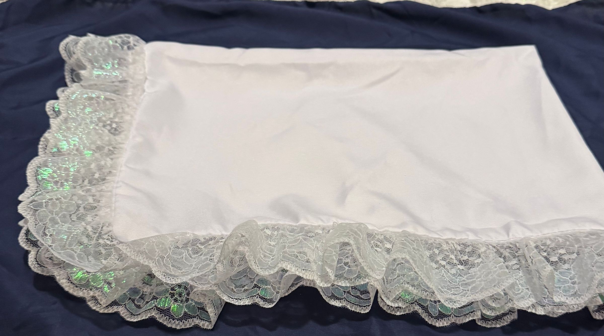 Large White Ruffle Scarf