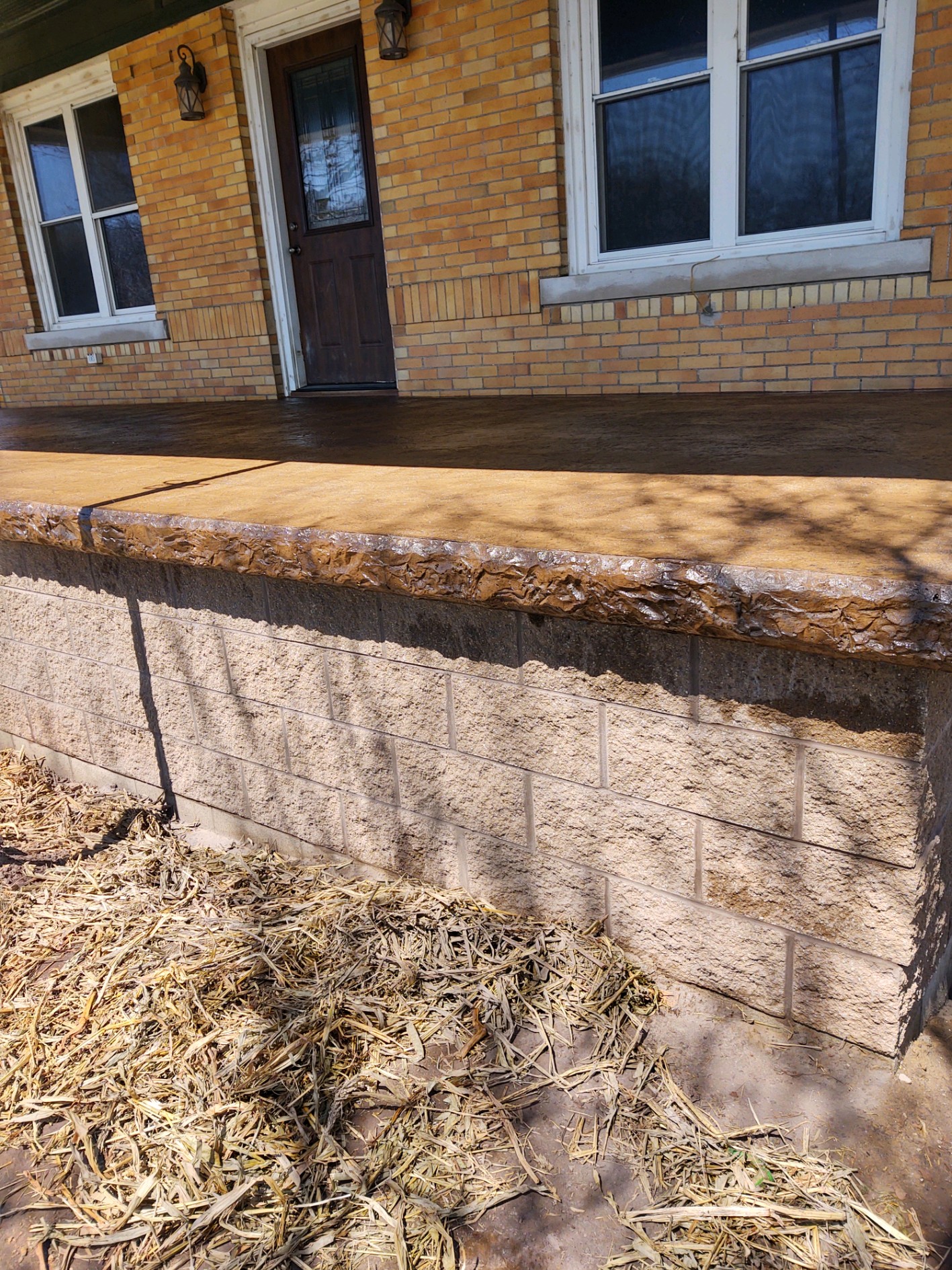 Raised front patios 
