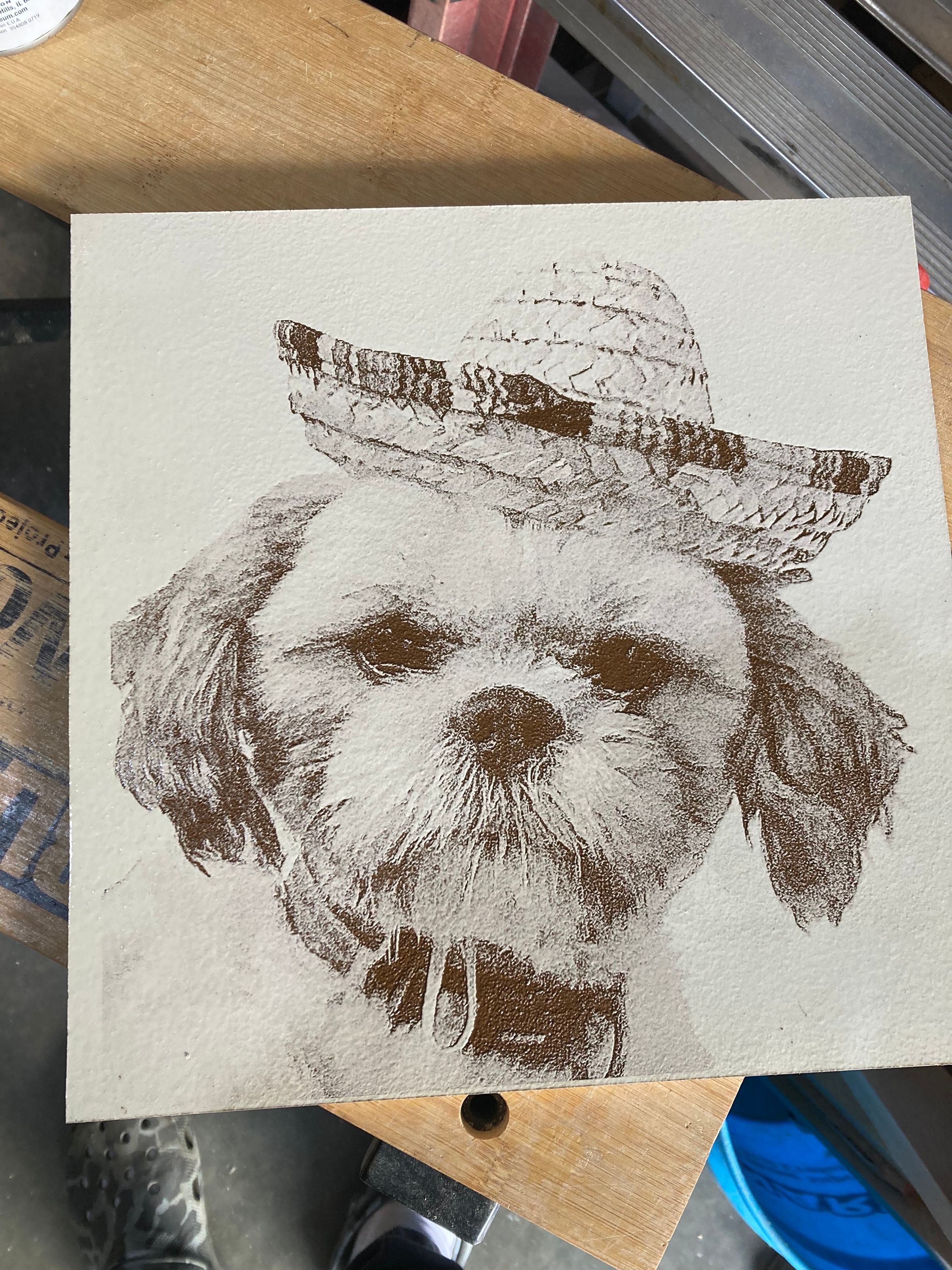 Engraving on Painted MDF Board