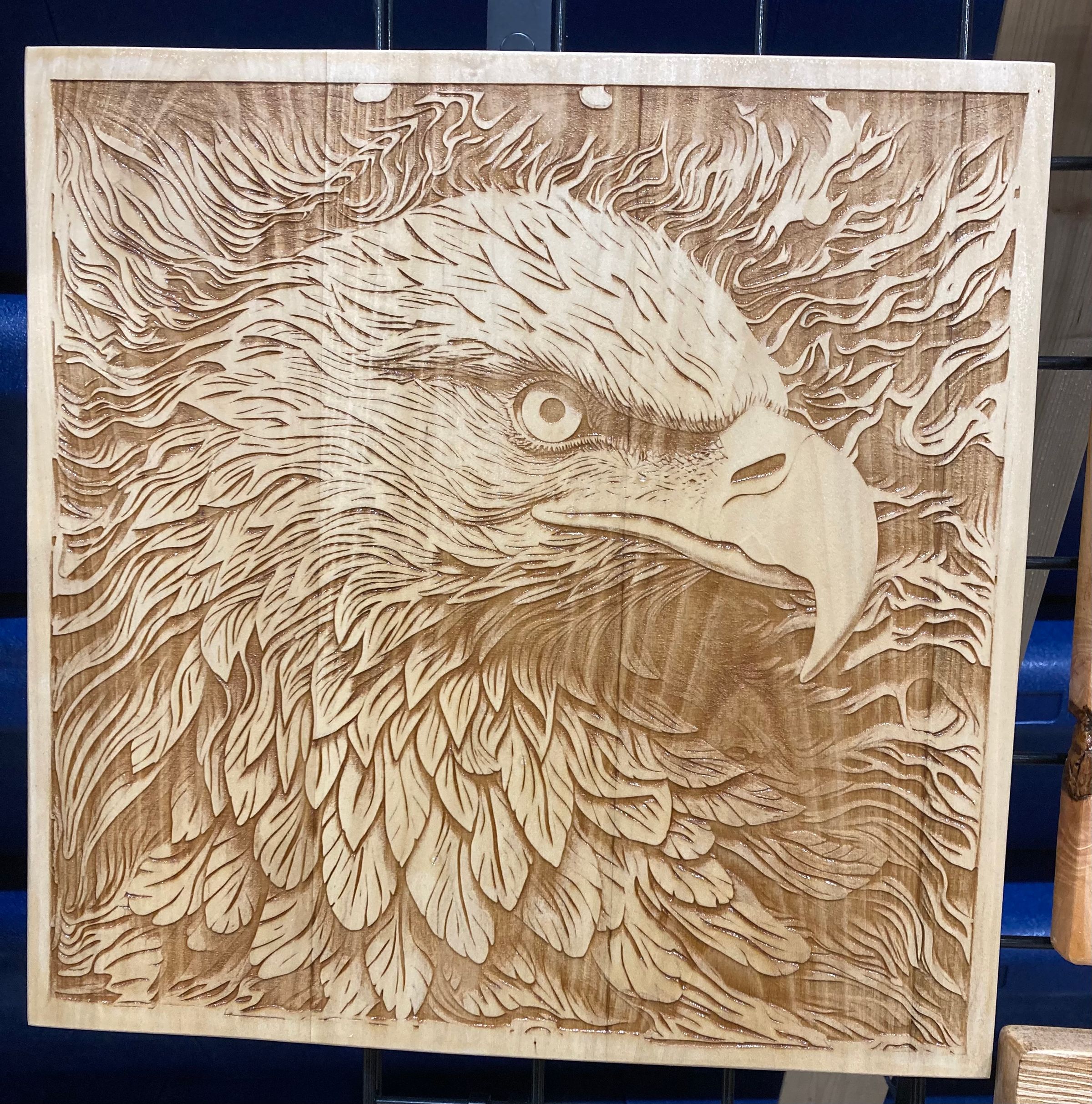 Eagle Engraving on poplar