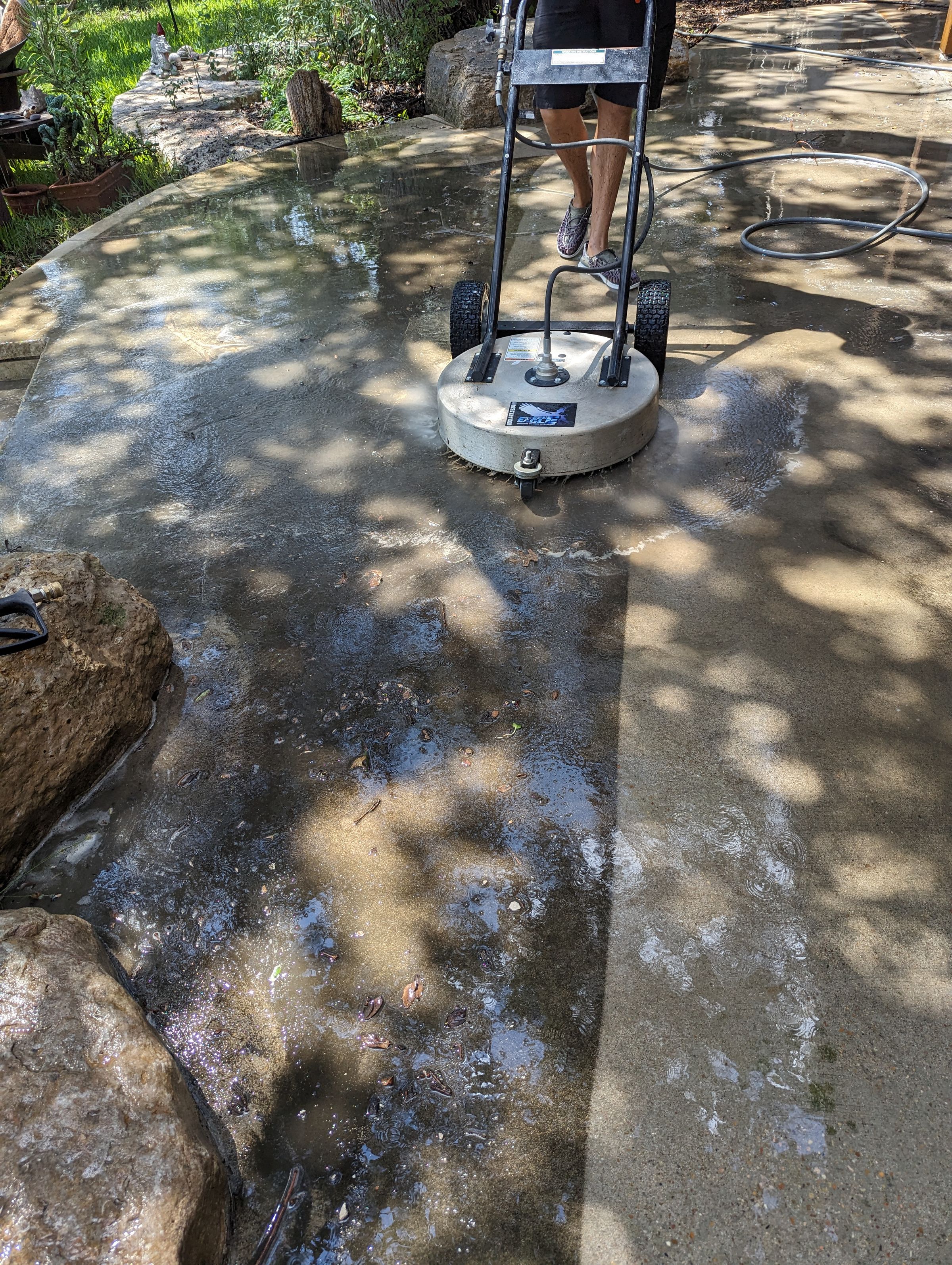 In Progress: Concrete patio 
