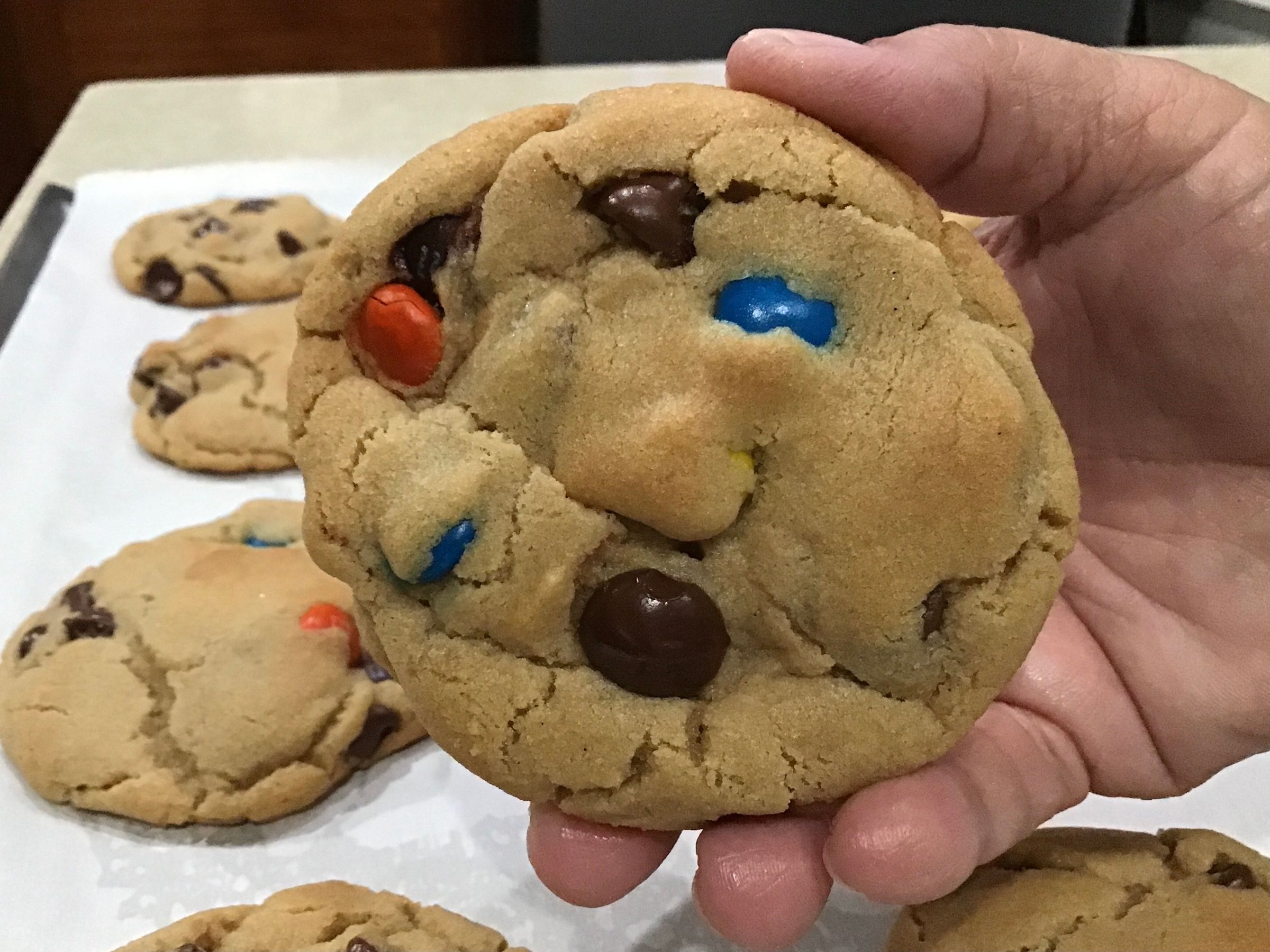 M&M Chocolate Chip Cookie
