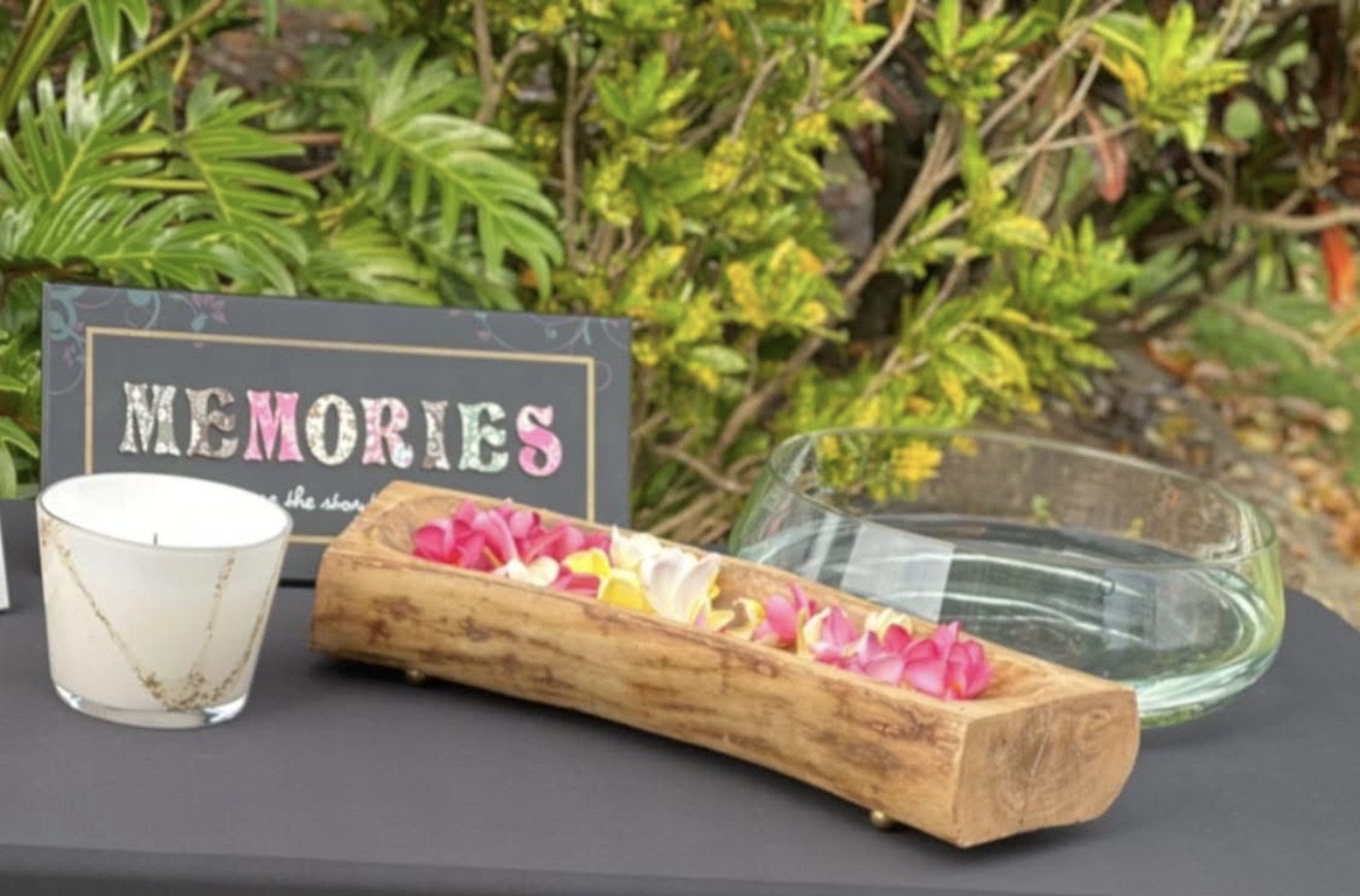 Frangipani Ritual for Memorial Service for Valerie