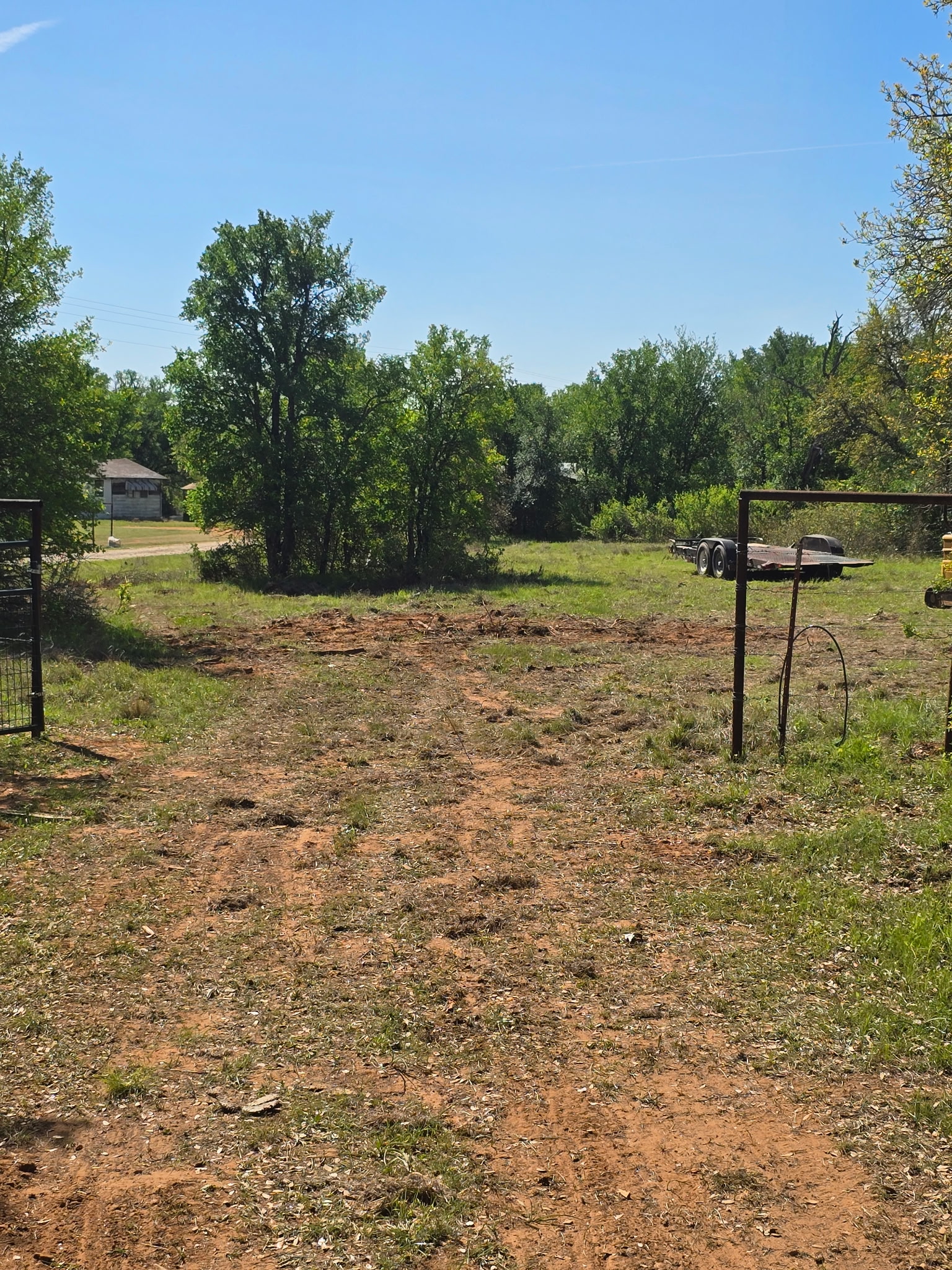 Cleared lot with stump and brush removal
