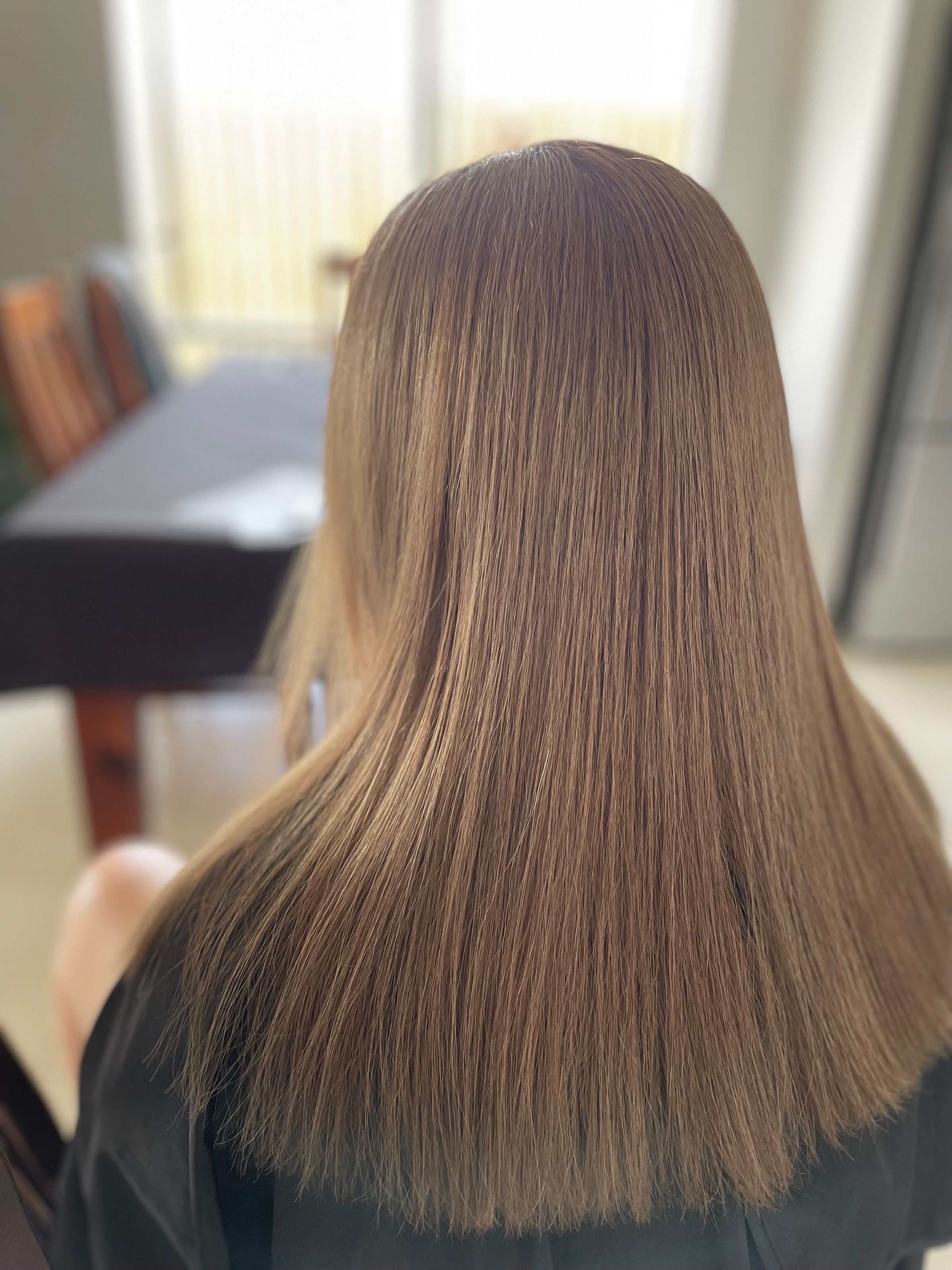 Long brown hair, straightened, haircut, express trim, hair services, Hervey Bay, Hervey Bay hairdresser