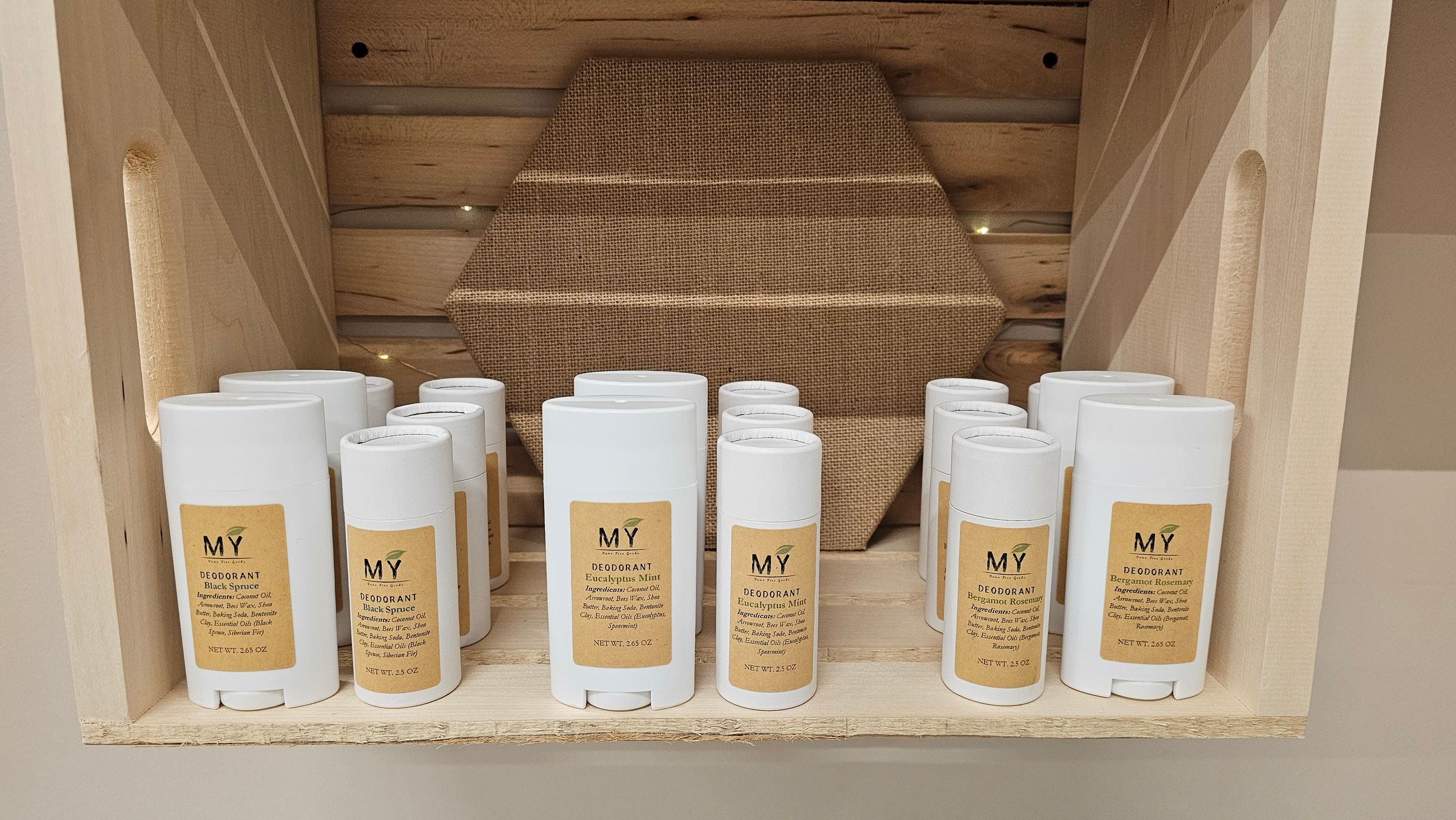 6 Ingredients and scented with 100% pure essential oils